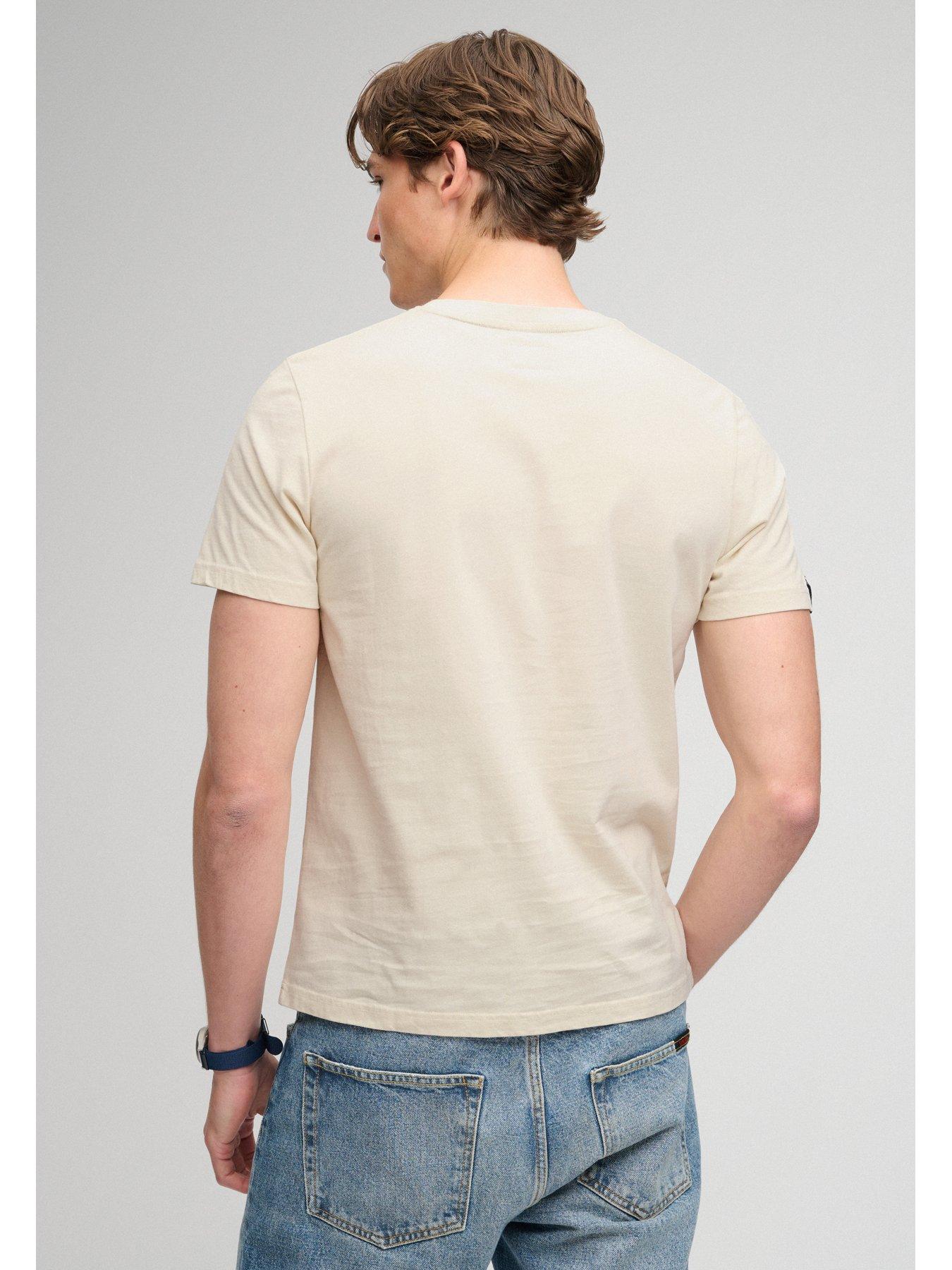 Image 2 of 6 of Superdry Superdry Gothic Varsity Tee - Beige