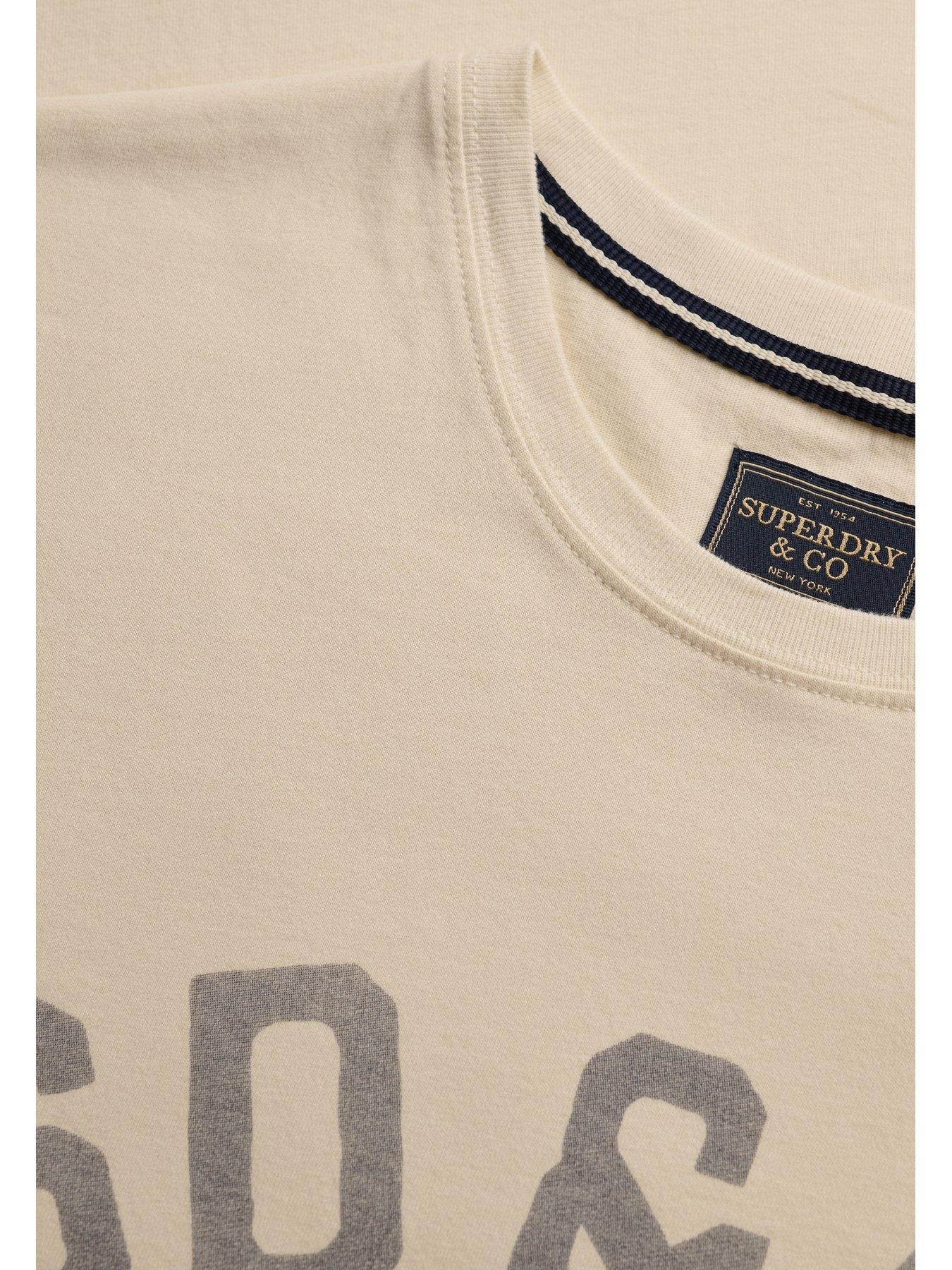Image 5 of 6 of Superdry Superdry Gothic Varsity Tee - Beige