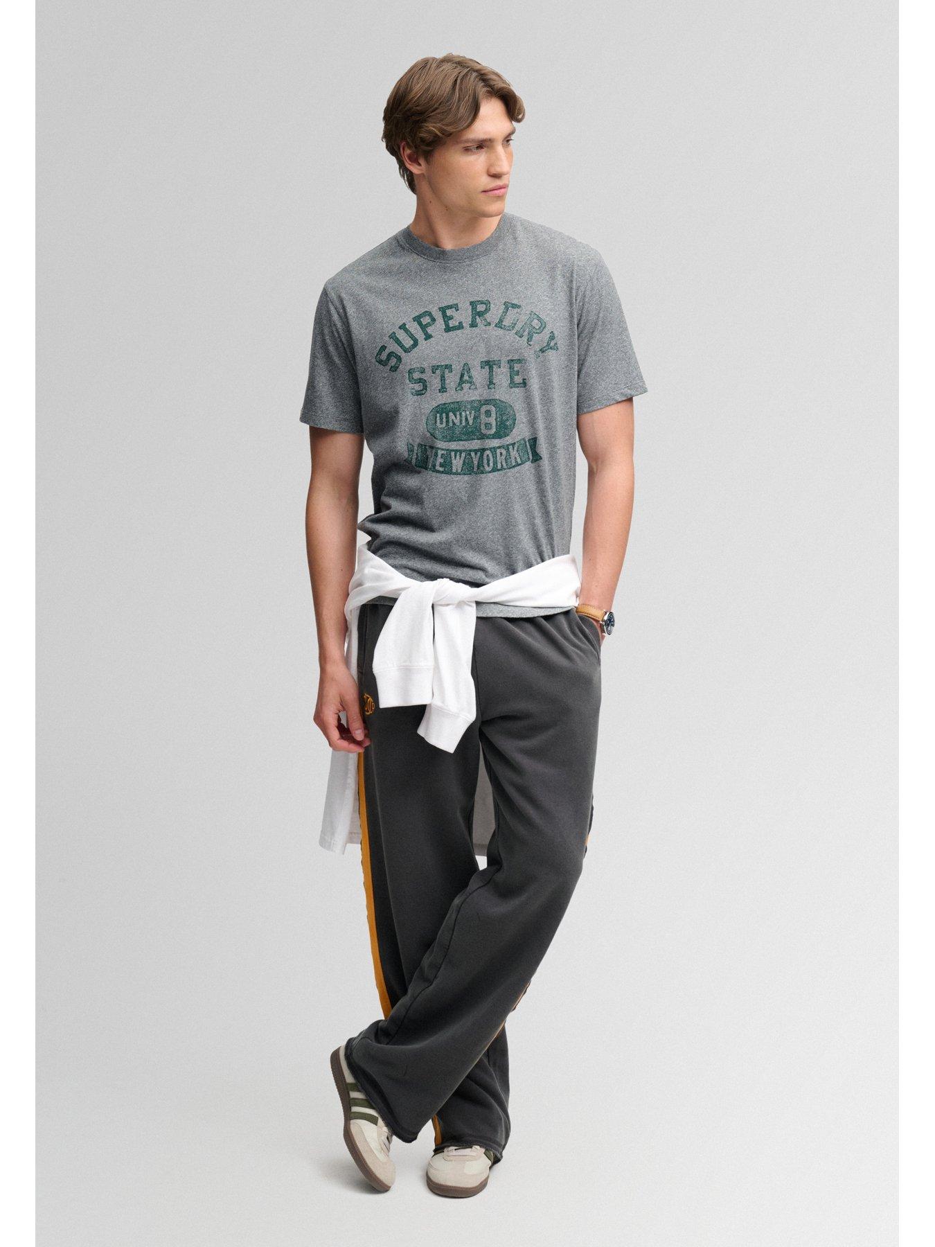 Image 3 of 7 of Superdry Mens Athletic Essentials Graphic Regular Fit T-Shirt - Grey