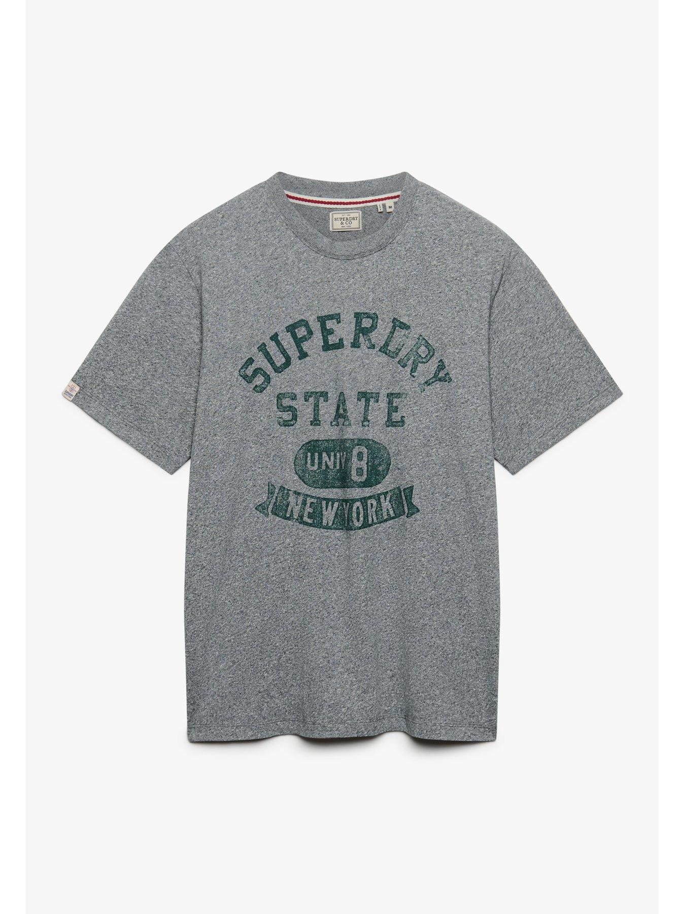 Image 7 of 7 of Superdry Mens Athletic Essentials Graphic Regular Fit T-Shirt - Grey