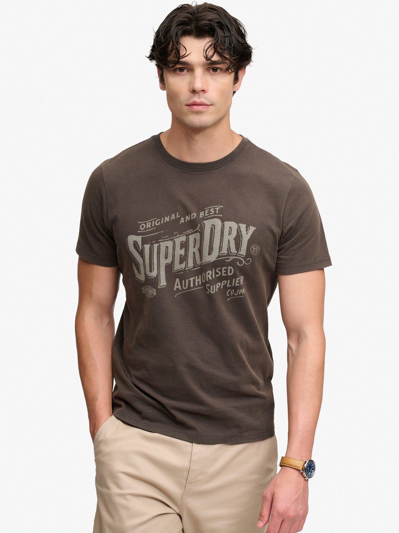 Image 1 of 6 of Superdry Superdry Vintage Workwear Print T-shirt - Black