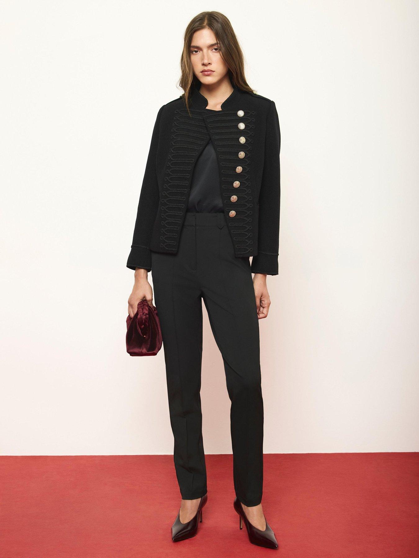 Image 4 of 6 of Mint Velvet Black Military Jacket