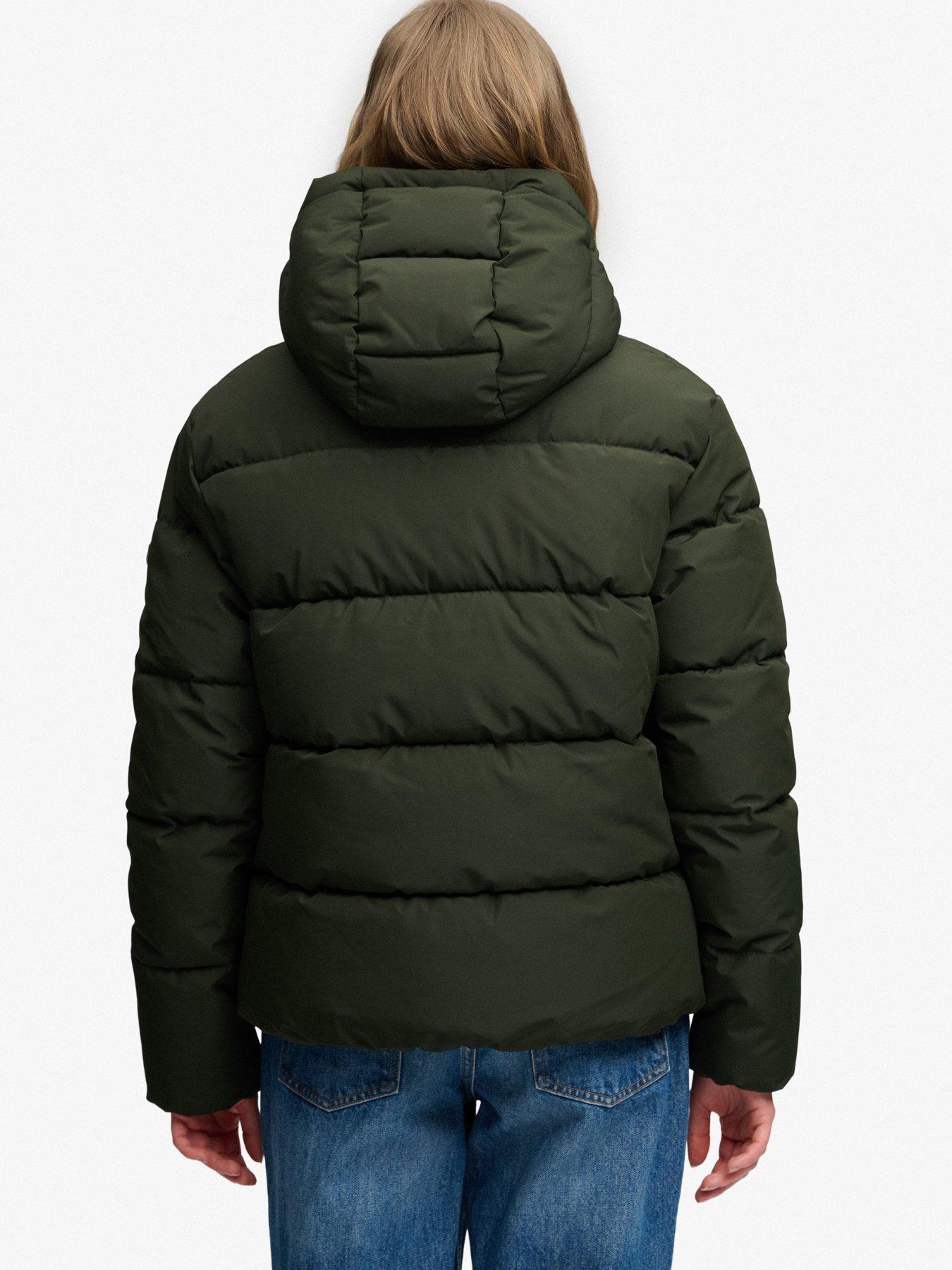 Image 2 of 7 of Superdry Superdry Premium Hood Puffer Jacket - Green