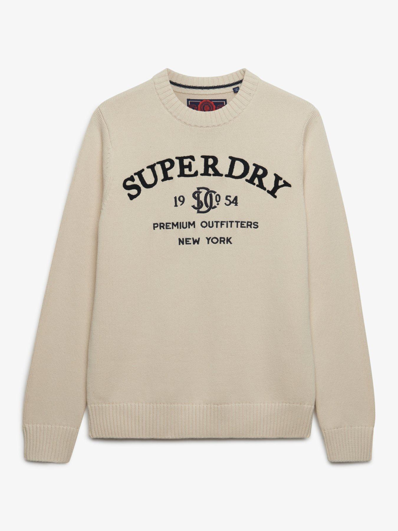 Image 7 of 7 of Superdry Mens Applique Graphic Regular Fit Jumper - Grey