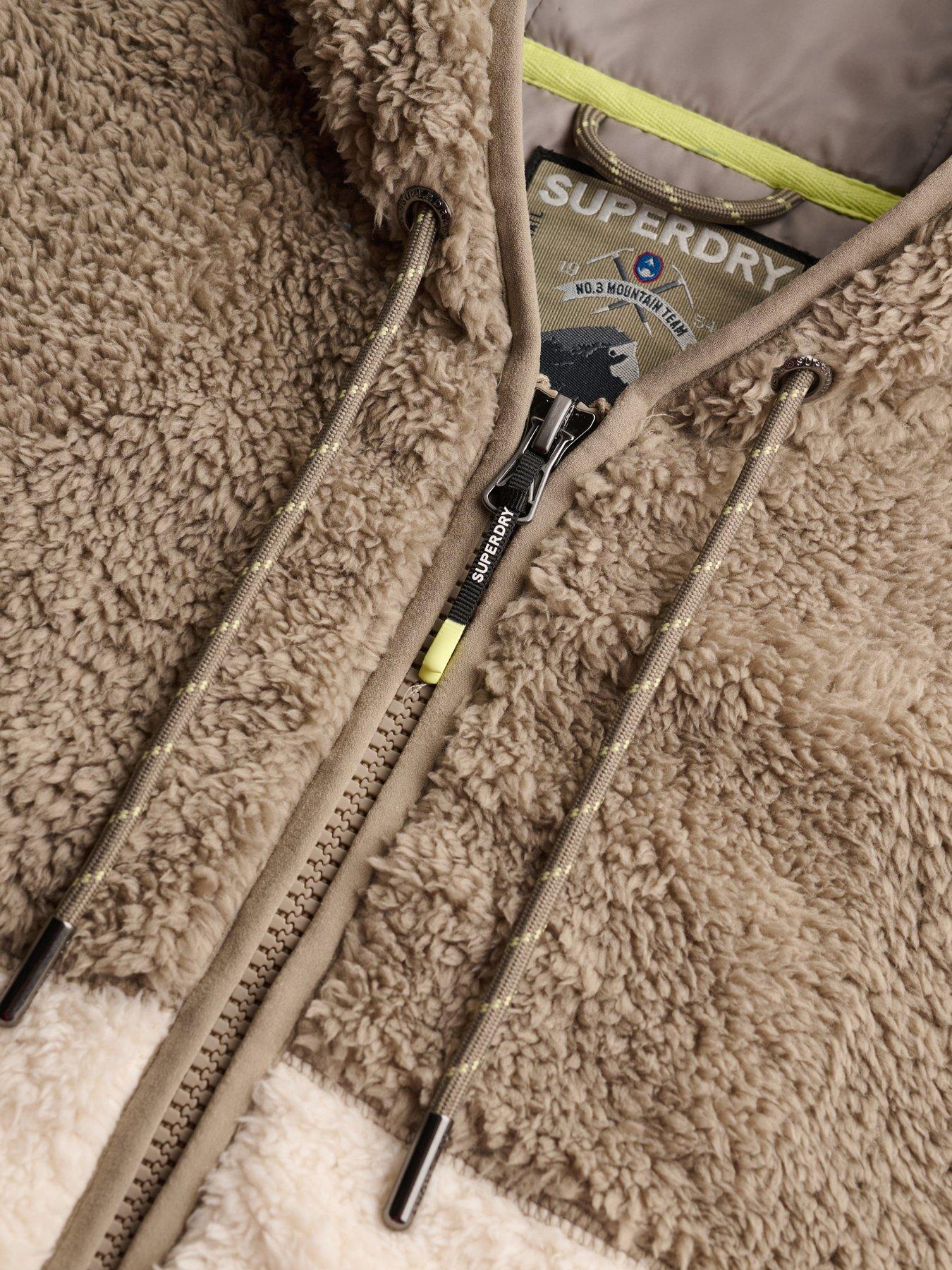 Image 6 of 7 of Superdry Womens Super Soft Relaxed Fit Zip Teddy Hoodie - Multi