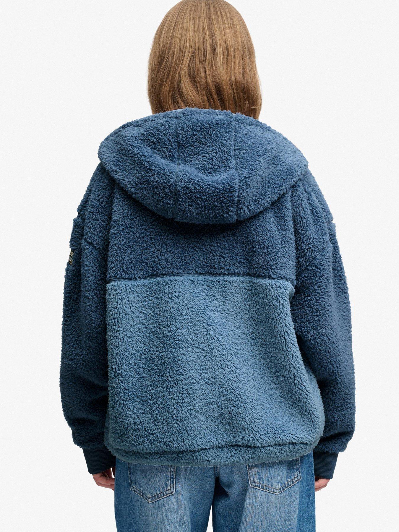 Image 2 of 6 of Superdry Super Soft Zip Hoodie - Blue
