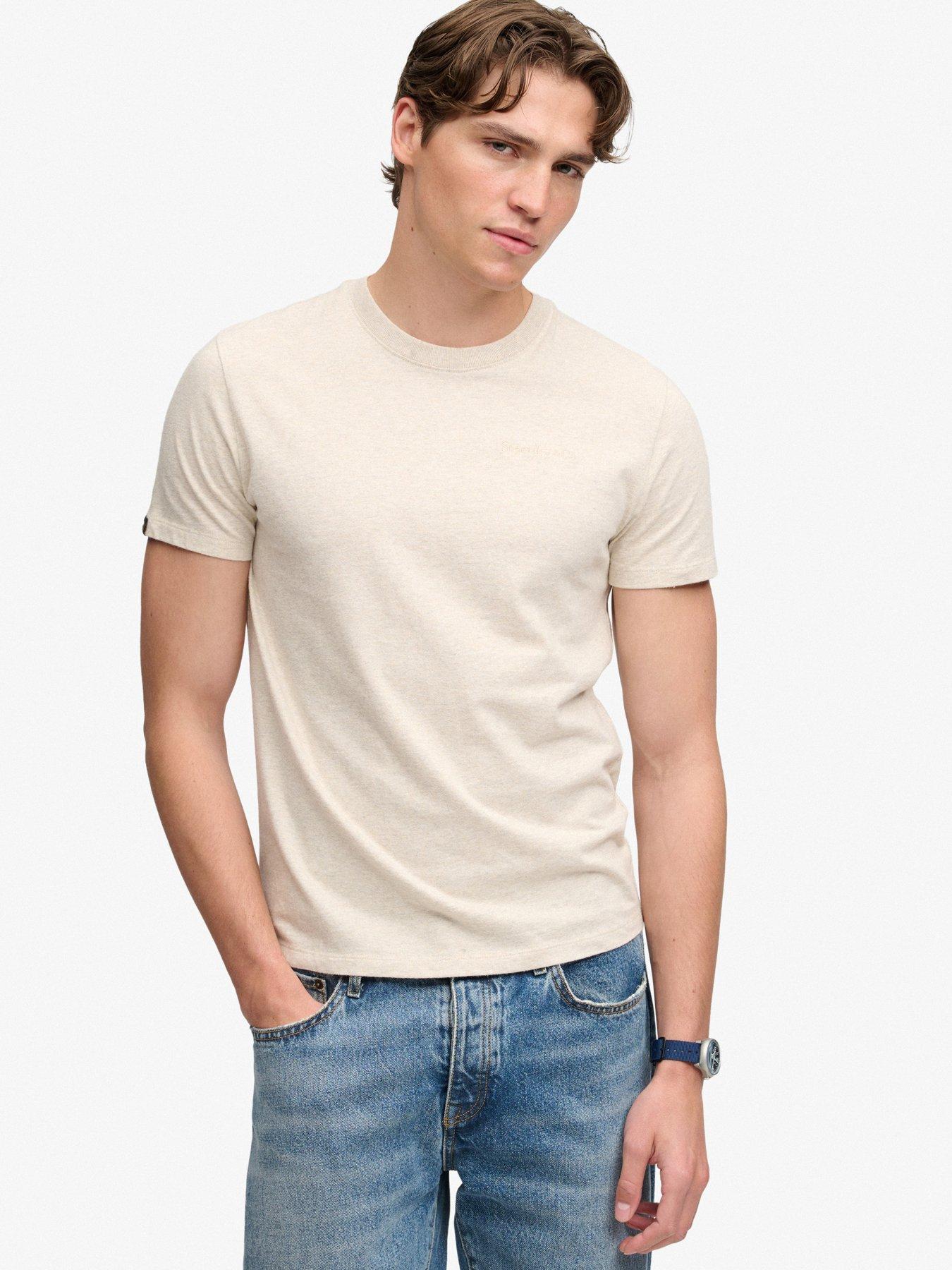 Image 1 of 7 of Superdry Mens Essential Company Logo Organic Cotton T-Shirt - Yellow