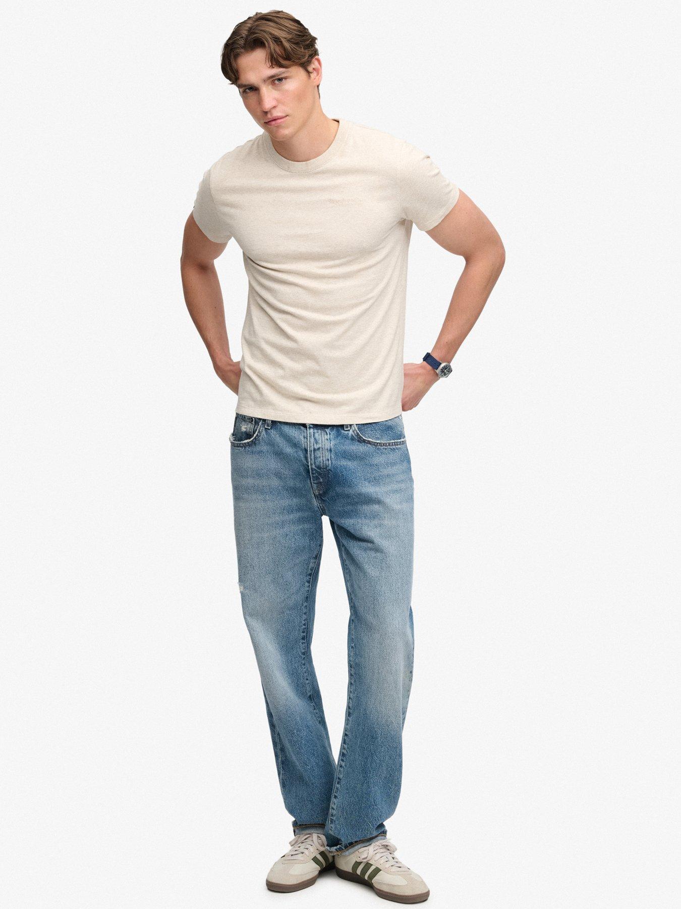 Image 3 of 7 of Superdry Mens Essential Company Logo Organic Cotton T-Shirt - Yellow
