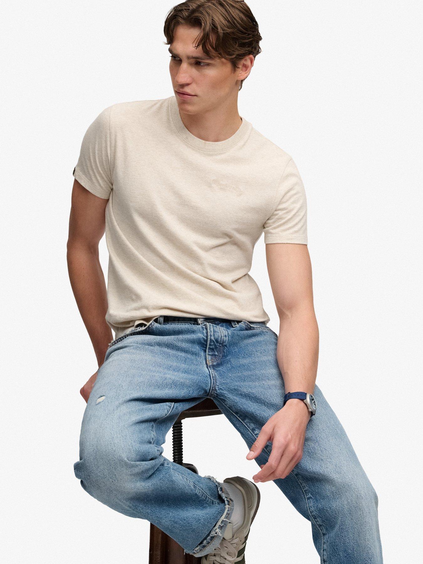 Image 5 of 7 of Superdry Mens Essential Company Logo Organic Cotton T-Shirt - Yellow
