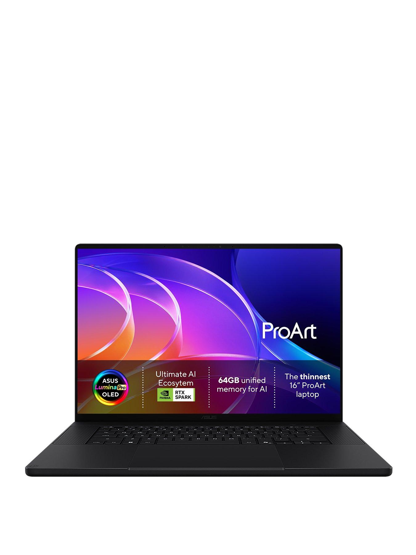 Image 1 of 7 of Asus ProArt 16.0 Copilot+PC Laptop - Nvidia RTX Spark with 6,144-core GPU and 20-core CPU - 64GB - 1TB SSD - 16 OLED - Black