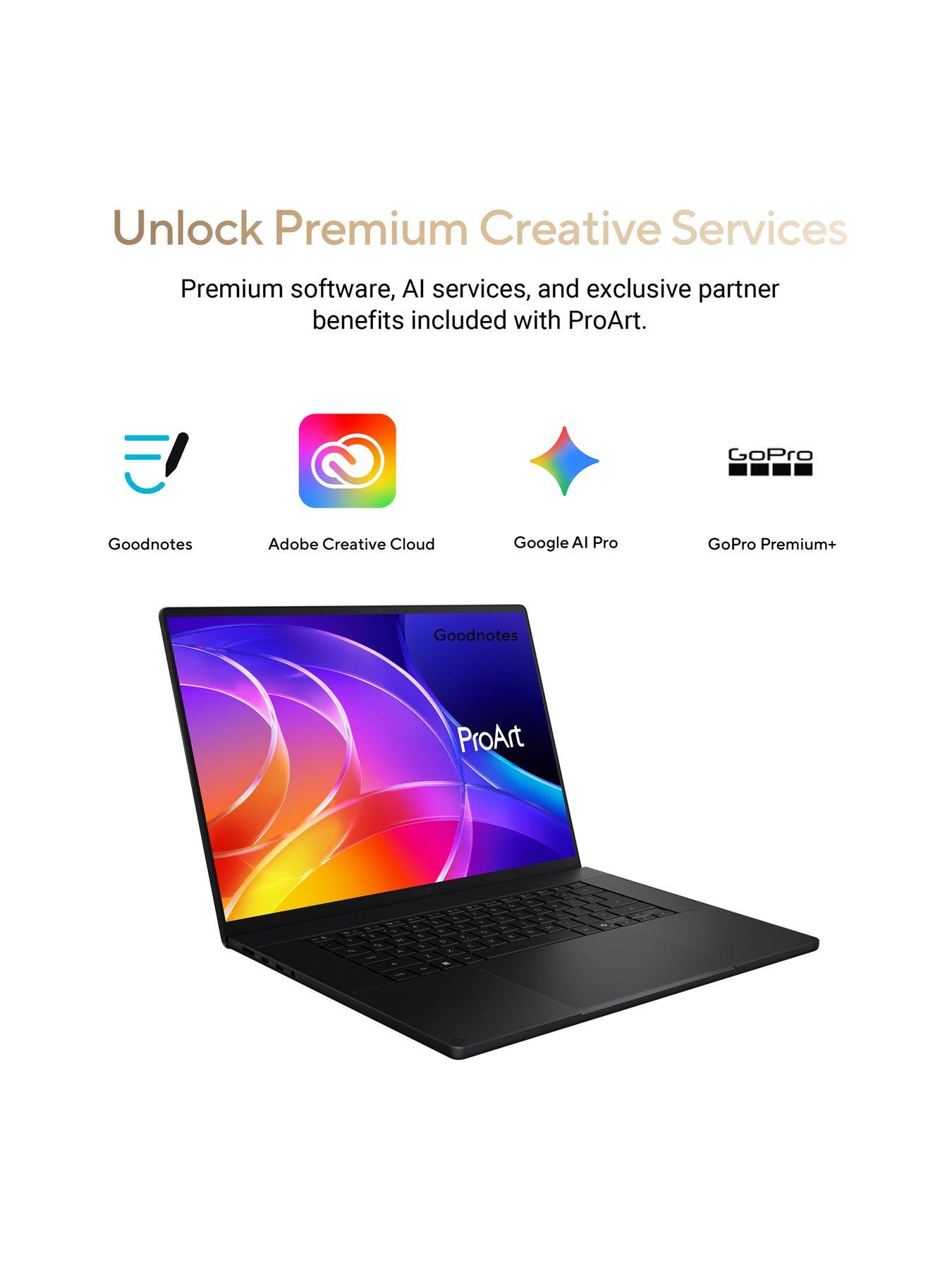Image 2 of 7 of Asus ProArt 16.0 Copilot+PC Laptop - Nvidia RTX Spark with 6,144-core GPU and 20-core CPU - 64GB - 1TB SSD - 16 OLED - Black
