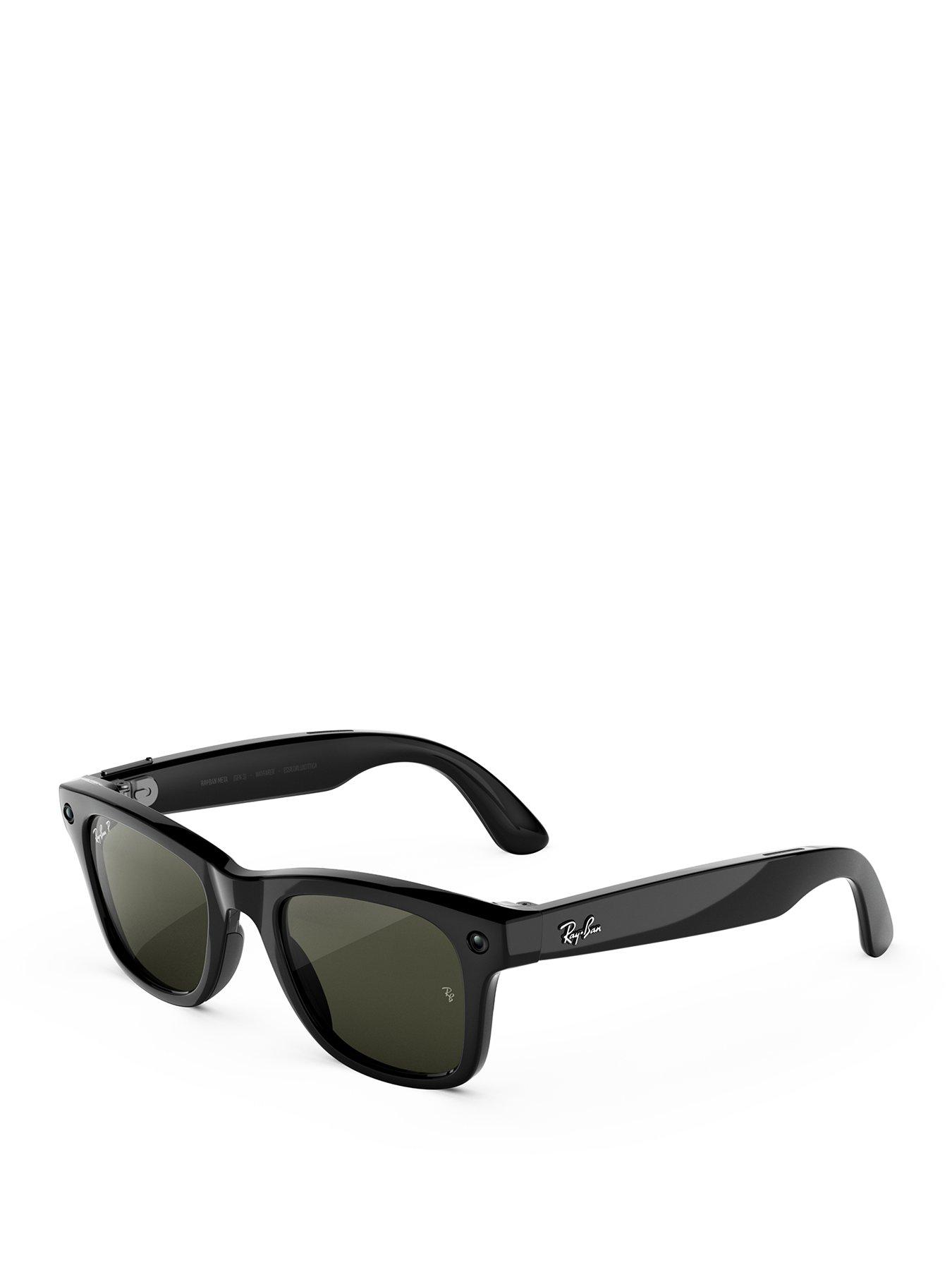 Image 1 of 8 of Ray-Ban Meta Wayfarer (Gen 3) -&nbsp;Shiny Black, Polarised Green Lenses