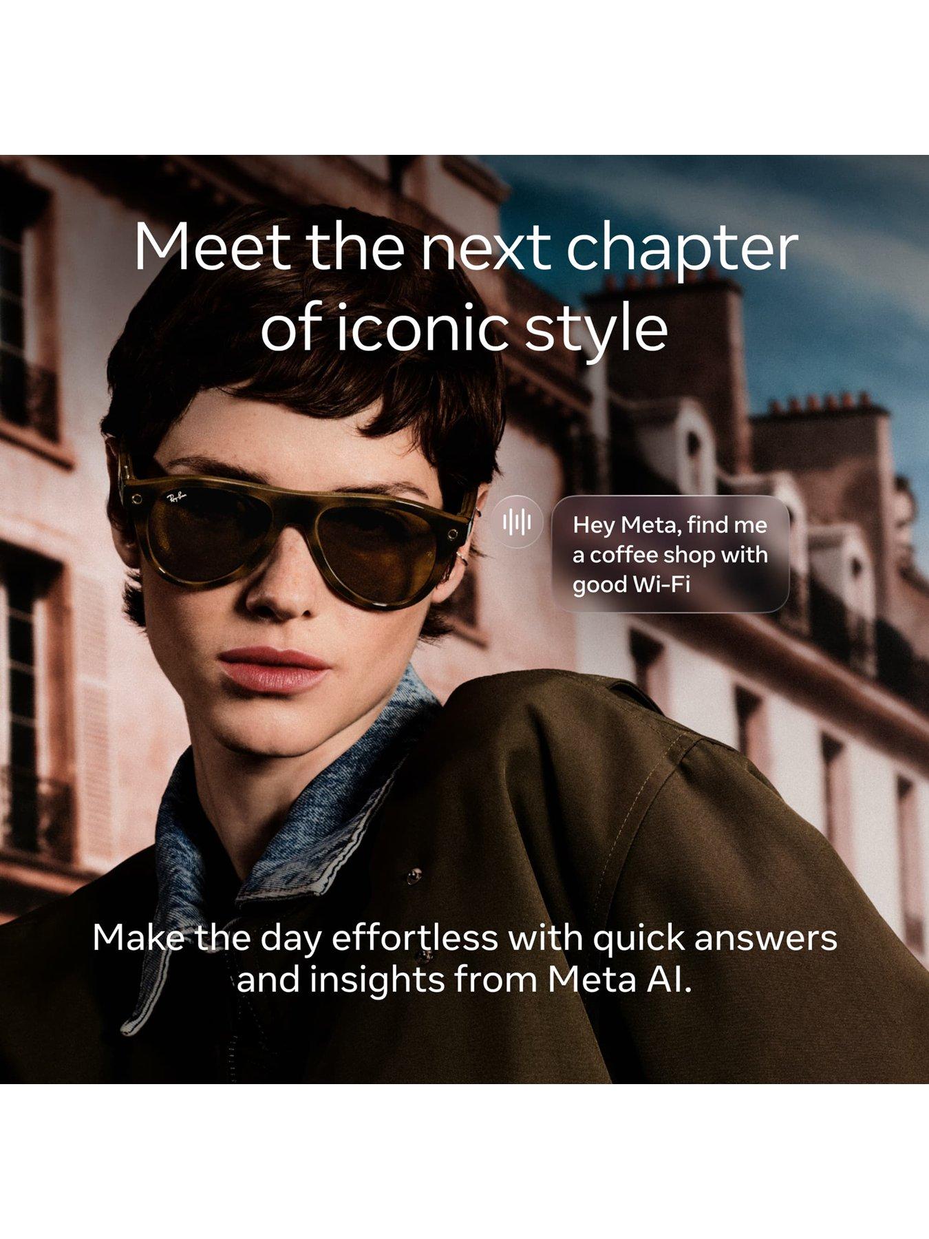 Image 3 of 8 of Ray-Ban Meta Wayfarer (Gen 3) -&nbsp;Shiny Black, Polarised Green Lenses