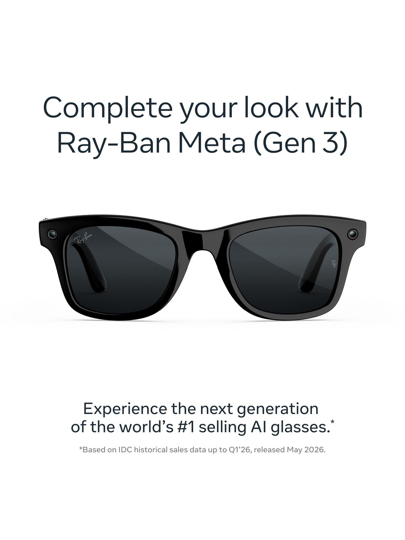 Image 2 of 8 of Ray-Ban Meta Wayfarer Large (Gen 3)&nbsp;-&nbsp;Shiny Black, Transitions&reg; Grey Lenses