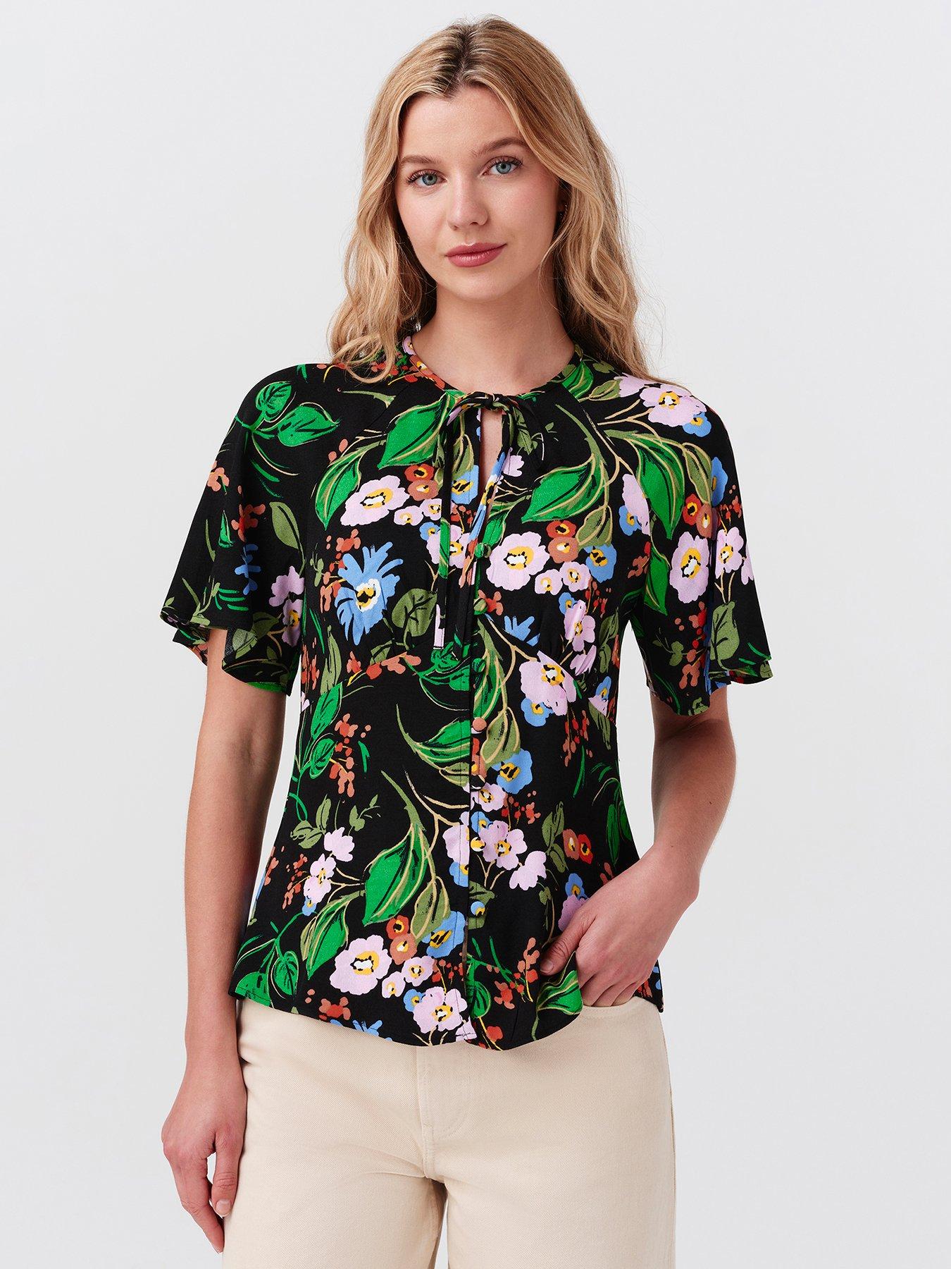 Image 1 of 7 of Ghost Black Floral Frida Top