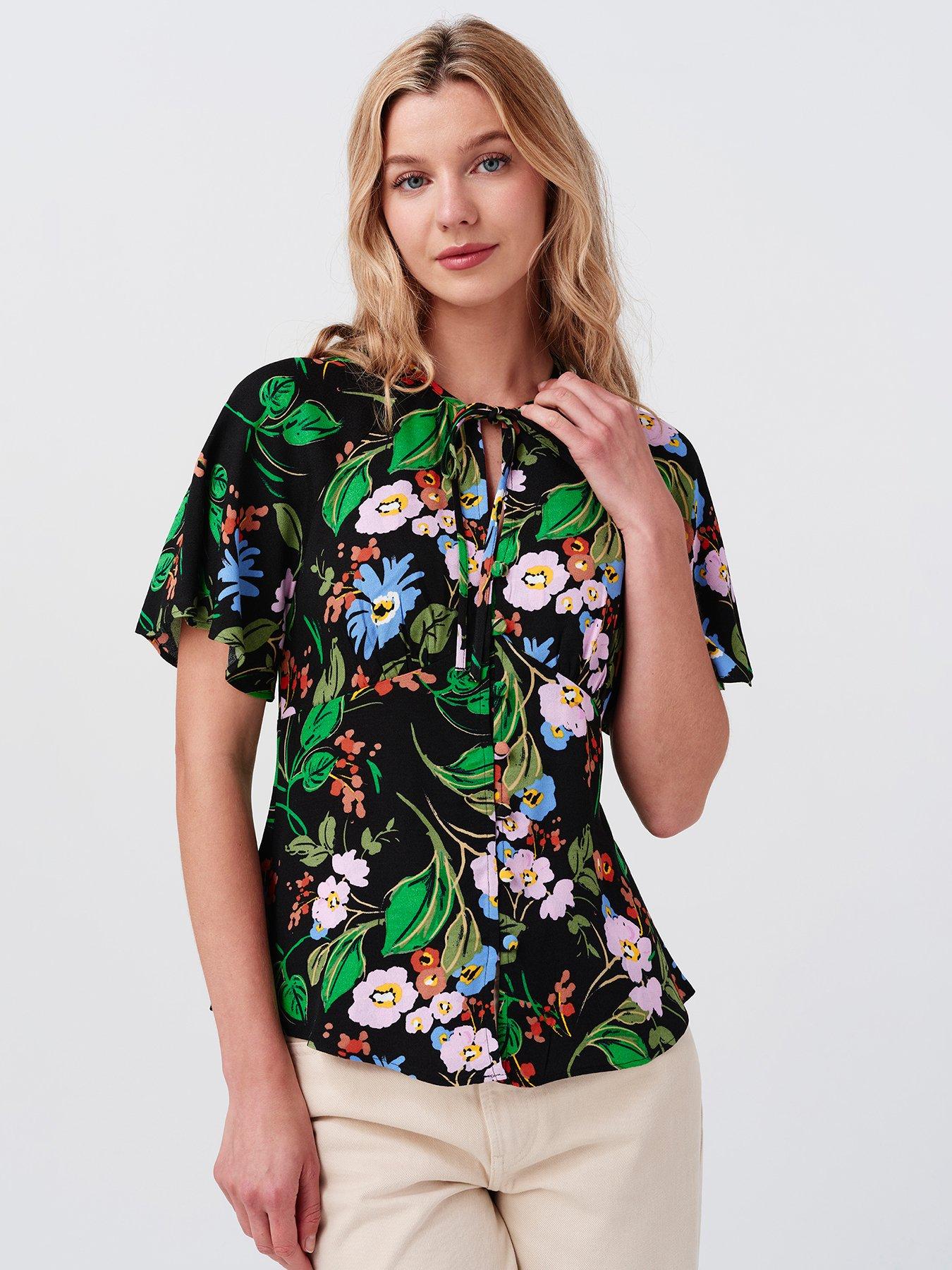 Image 4 of 7 of Ghost Black Floral Frida Top