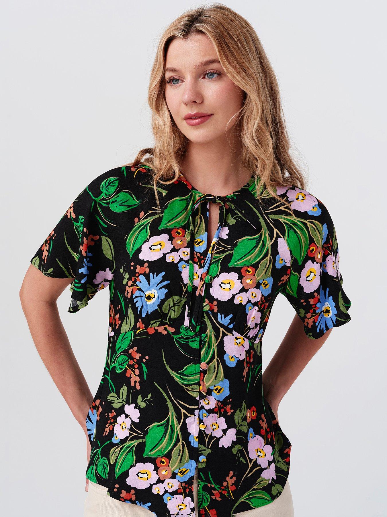 Image 5 of 7 of Ghost Black Floral Frida Top