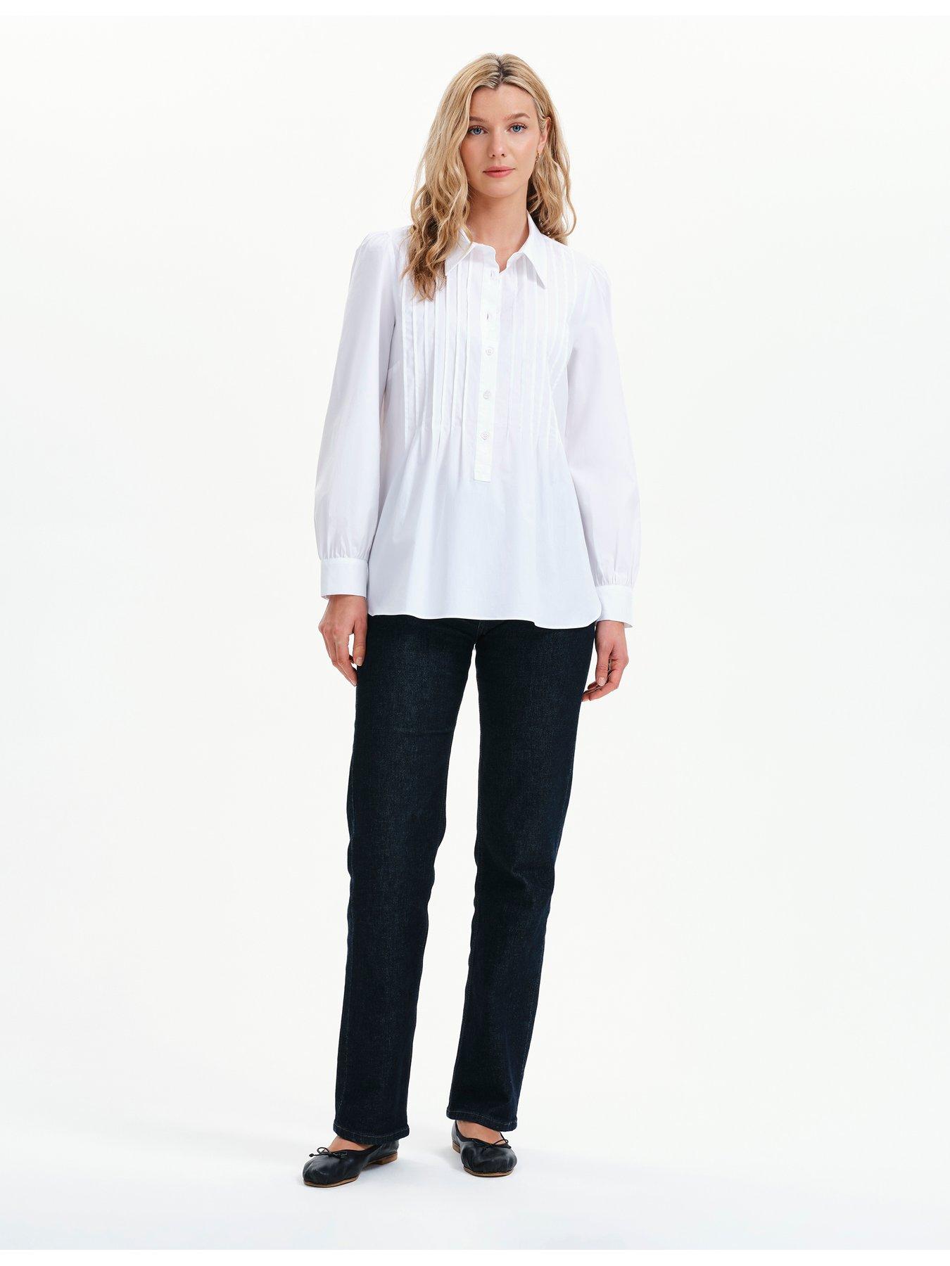 Image 3 of 7 of Finery Cotton White Mimi Shirt