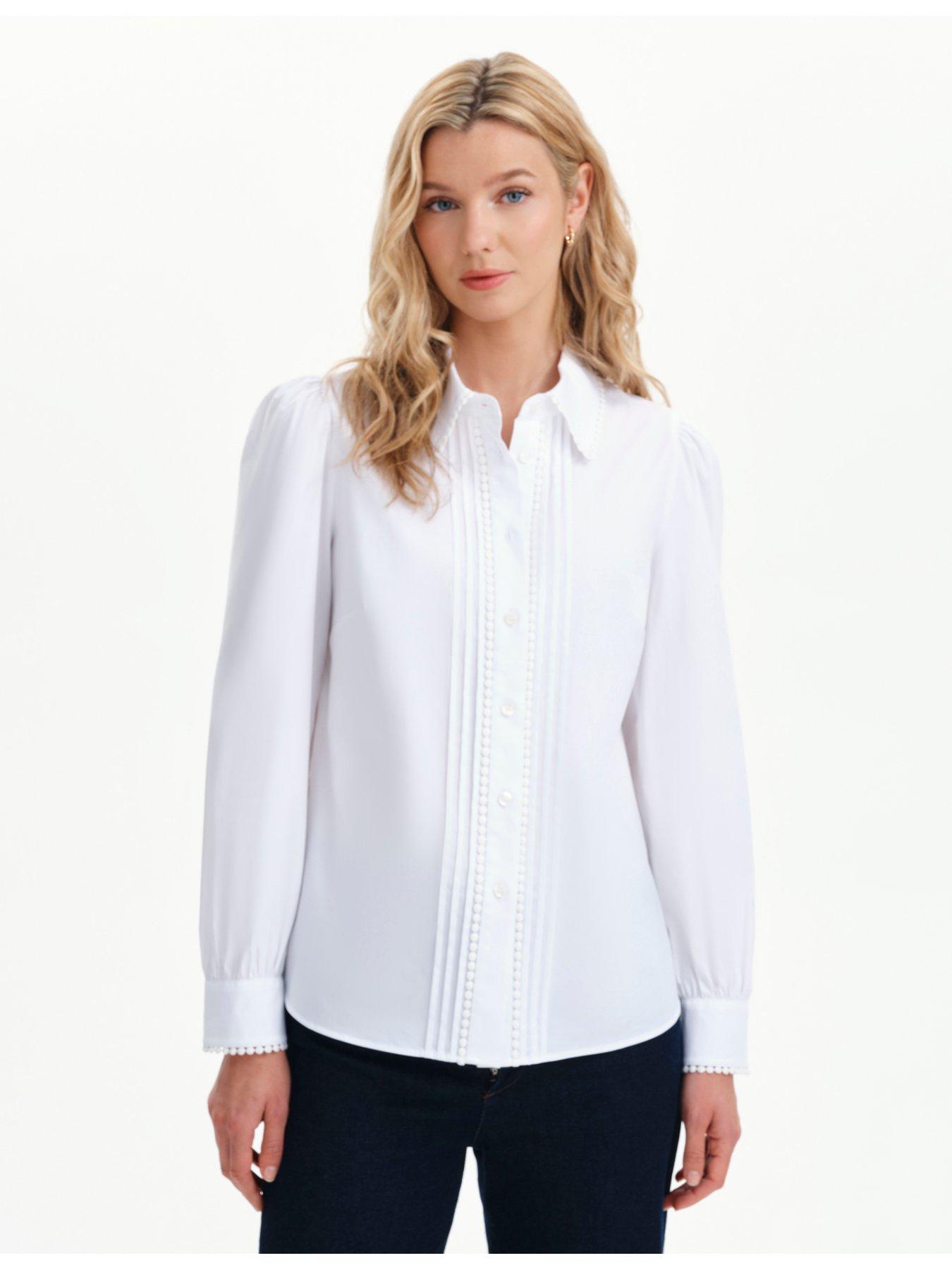 Image 1 of 5 of Finery Cotton White Judith Shirt