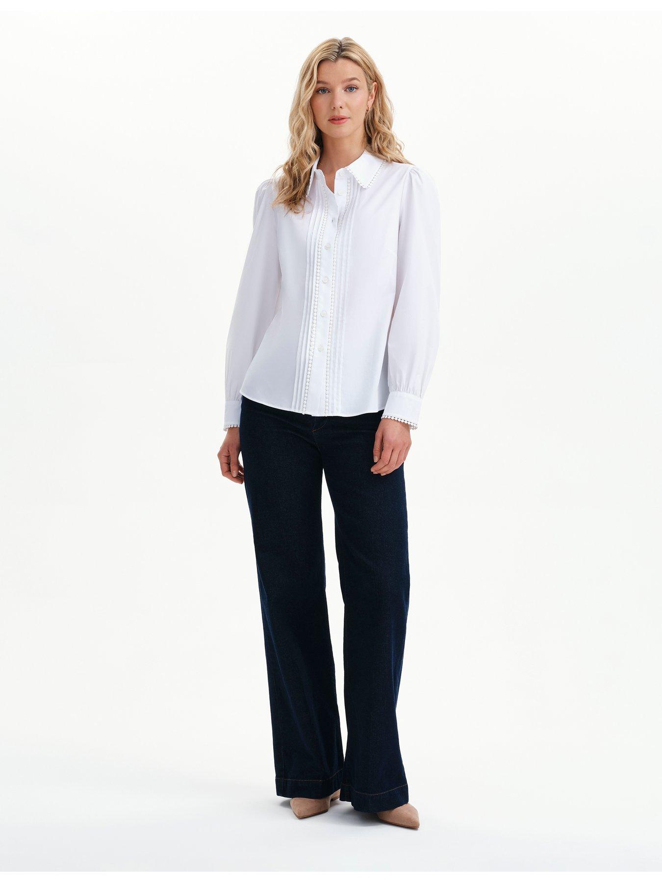 Image 3 of 5 of Finery Cotton White Judith Shirt