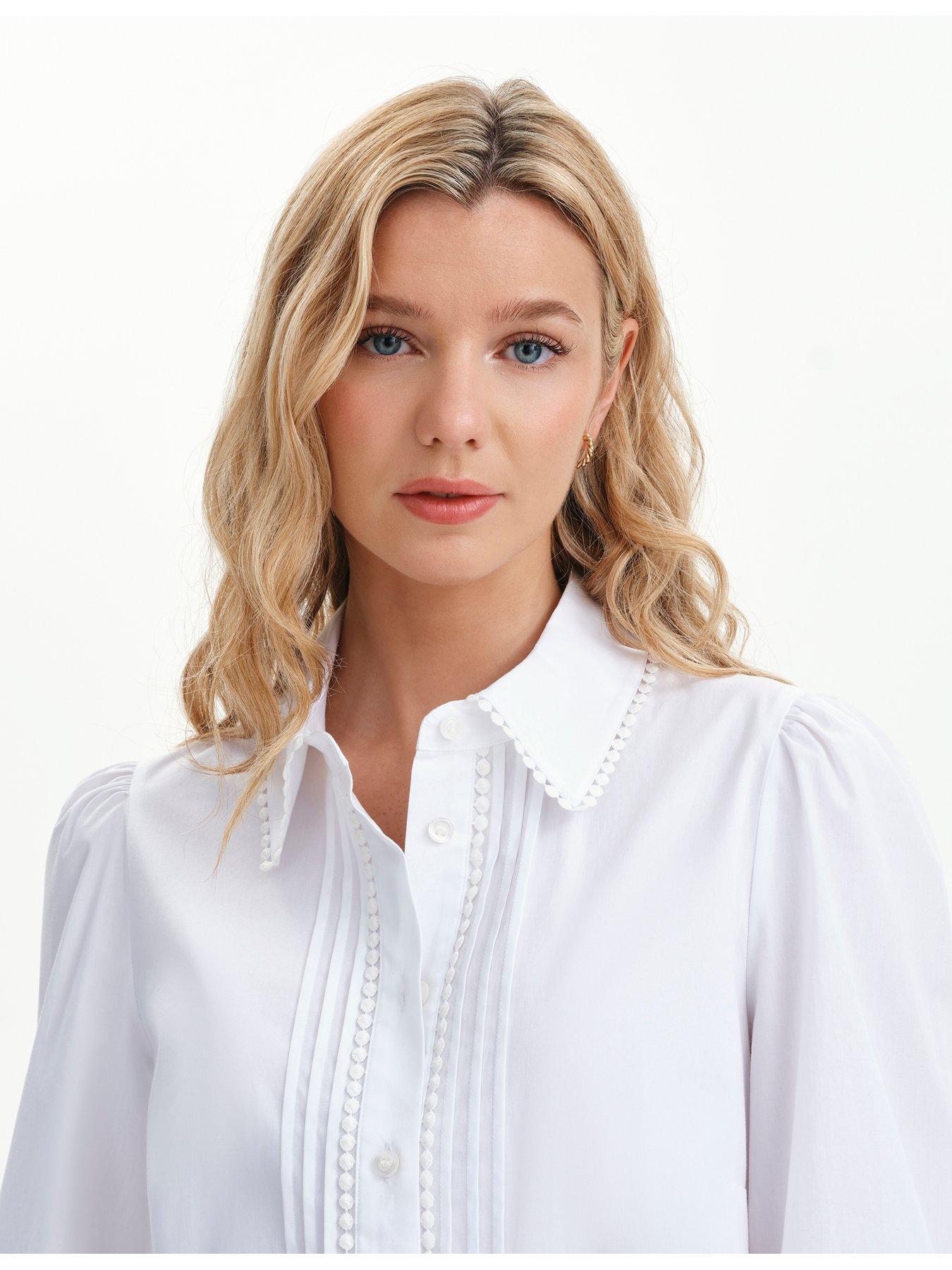 Image 4 of 5 of Finery Cotton White Judith Shirt