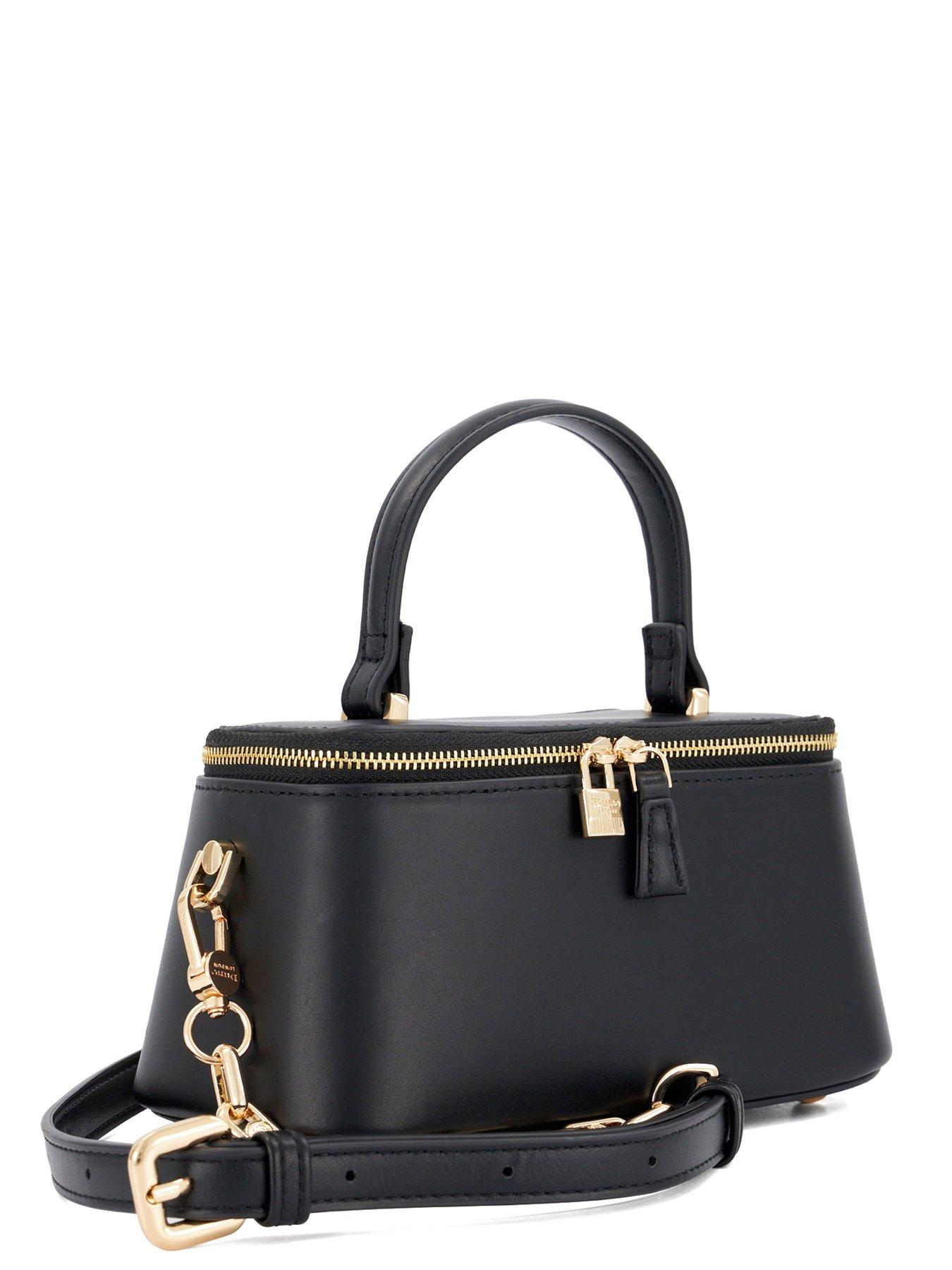 Image 3 of 4 of Dune London Womens Successful Leather Structured Mini Vanity Bag - Black