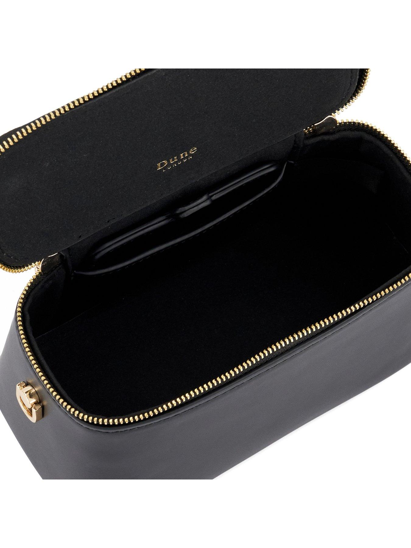 Image 4 of 4 of Dune London Womens Successful Leather Structured Mini Vanity Bag - Black