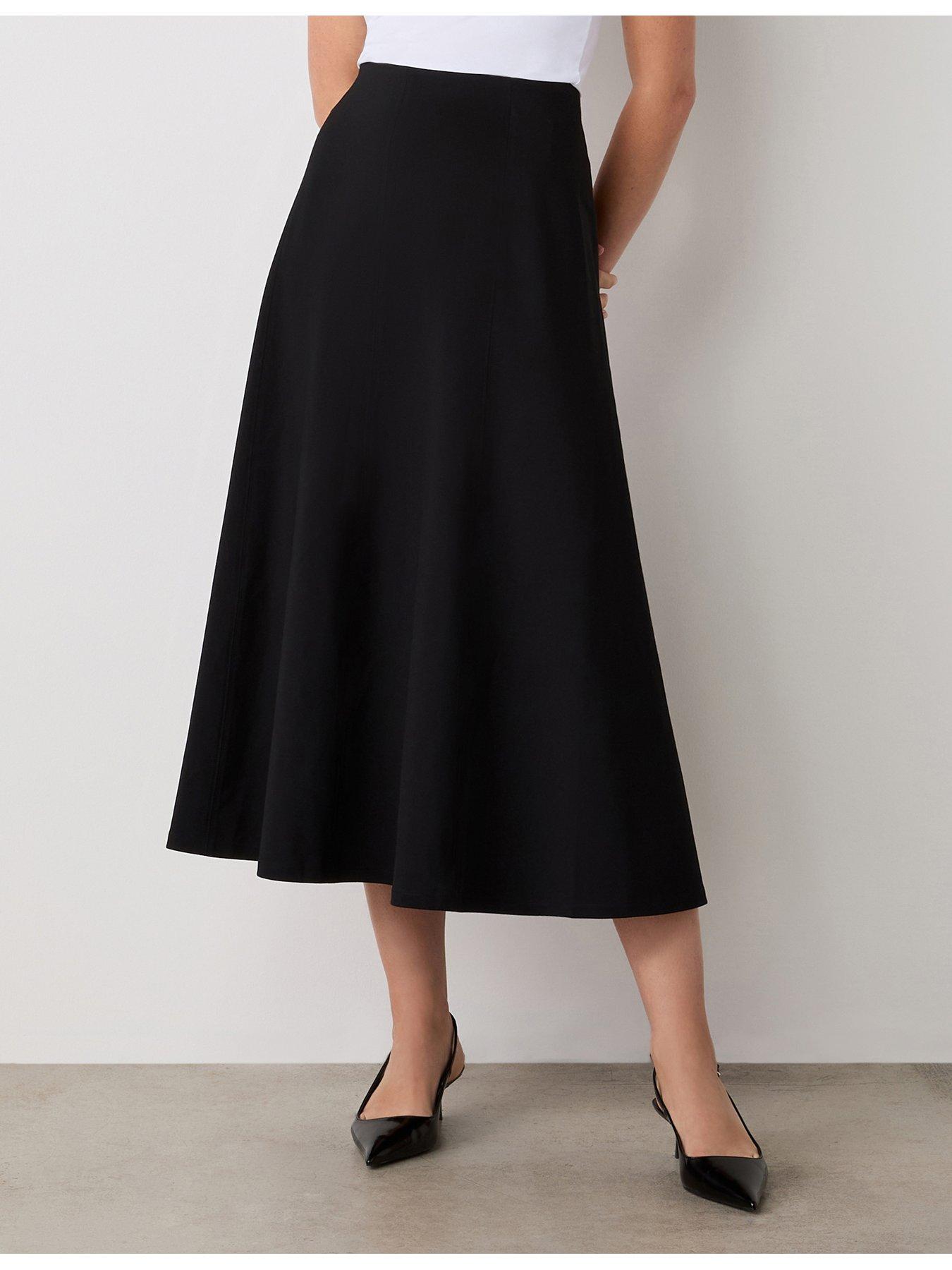 Image 1 of 4 of Finery Ponte Black Mae Skirt
