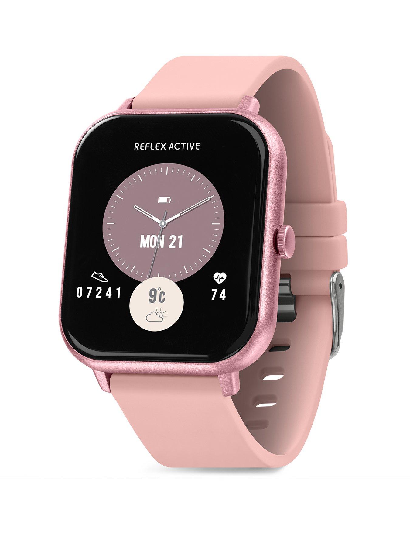 Image 1 of 6 of Reflex Active Womens Series 17 Make &amp; Receive Calls GPS Smart Watch - Pink