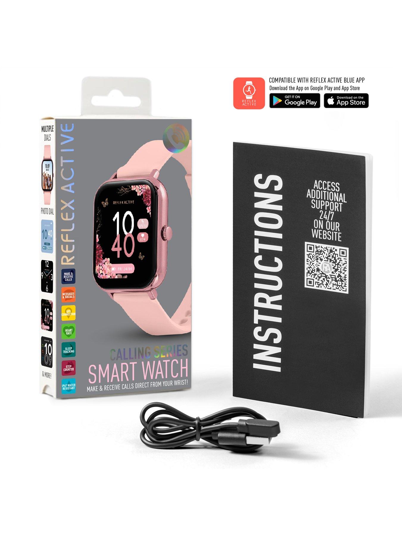 Image 5 of 6 of Reflex Active Womens Series 17 Make &amp; Receive Calls GPS Smart Watch - Pink