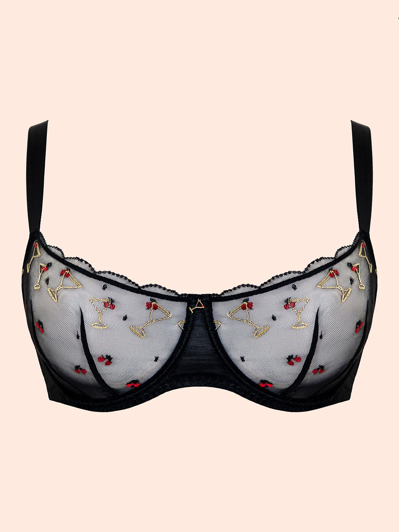 Image 5 of 6 of Curvy Kate Womens Happy Hour Moulded Seamless Underwired Balcony Bra - Black