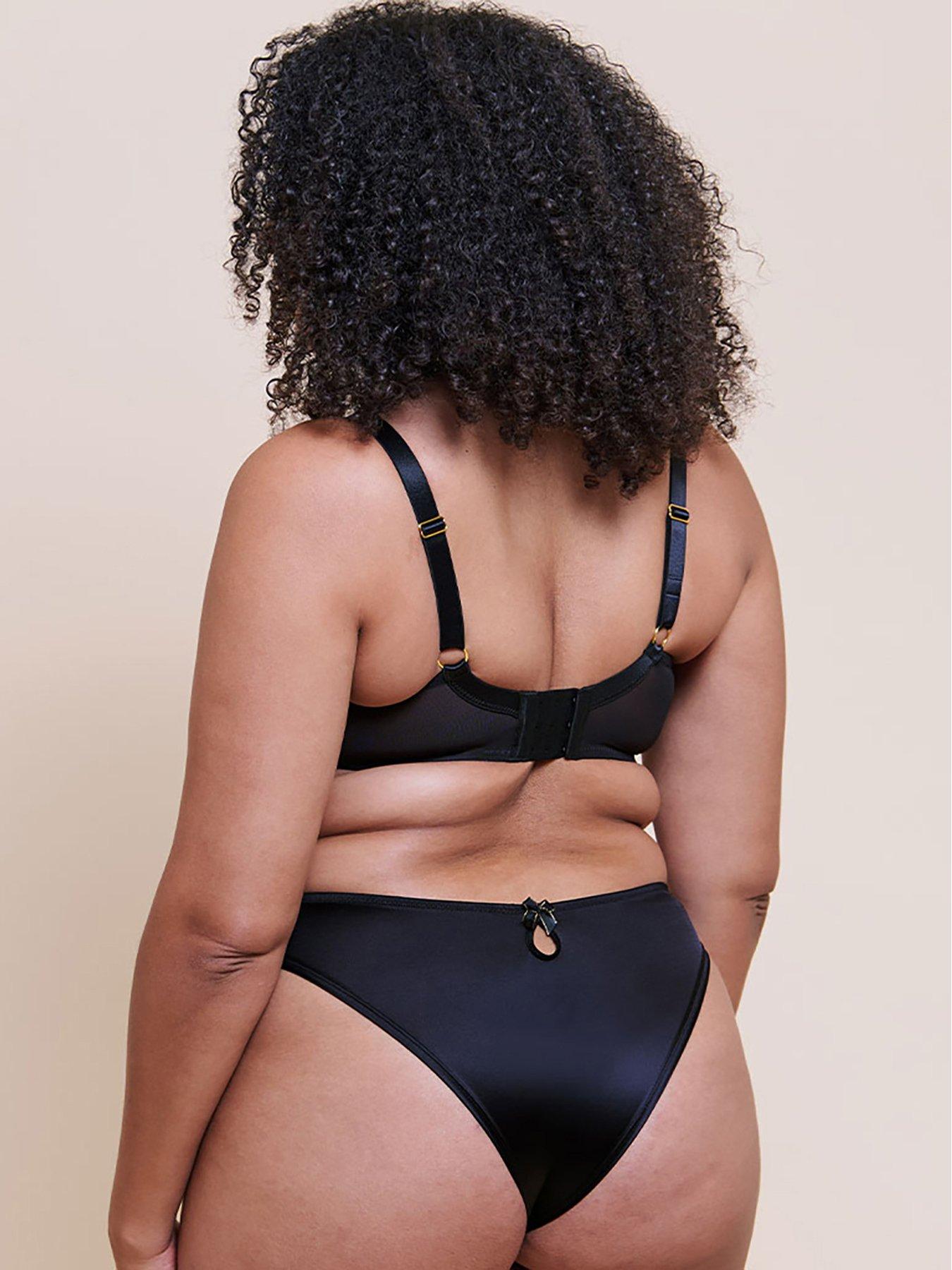 Image 2 of 6 of Curvy Kate Womens Boost Lace Padded Underwired Balcony Bra - Black