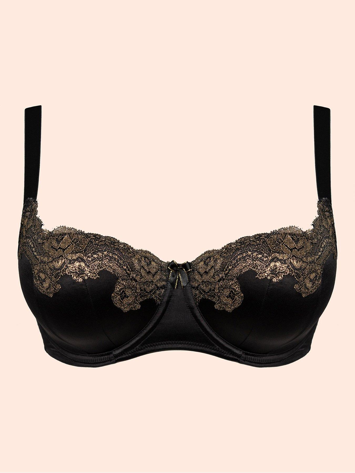 Image 5 of 6 of Curvy Kate Womens Boost Lace Padded Underwired Balcony Bra - Black