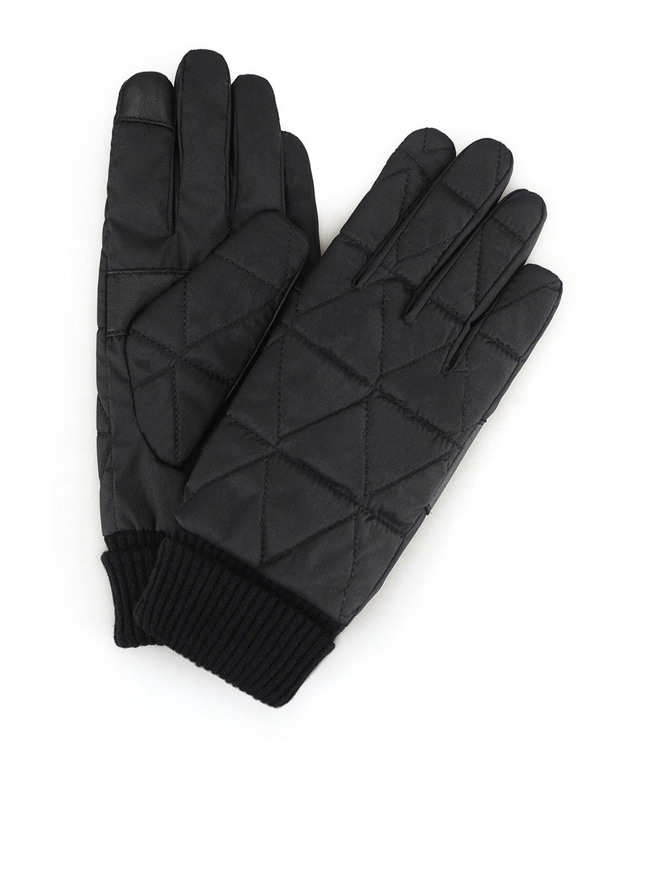 Image 1 of 5 of Totes Isotoner Mens Water Repellent Gloves With Smartouch - Black