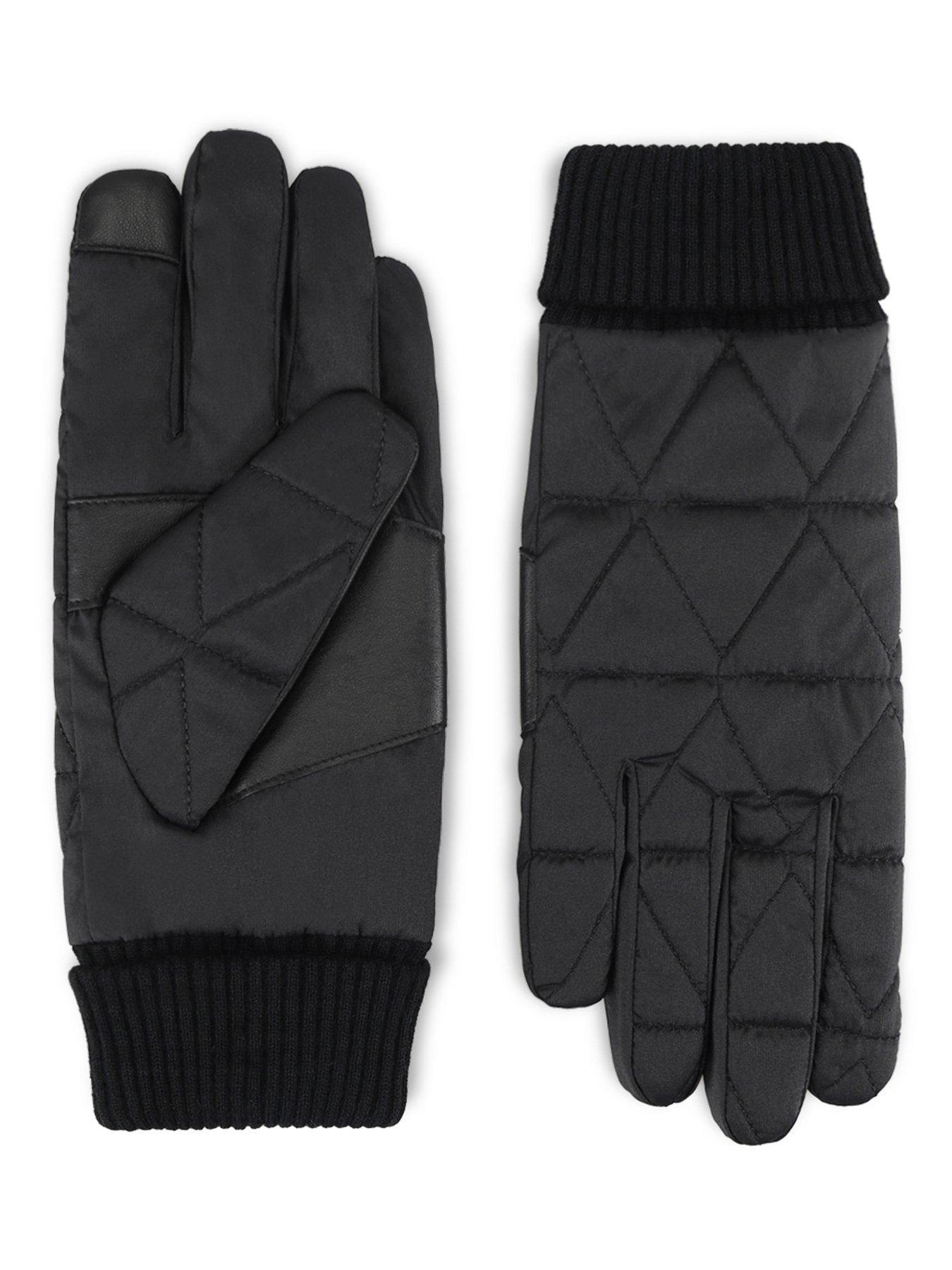 Image 2 of 5 of Totes Isotoner Mens Water Repellent Gloves With Smartouch - Black