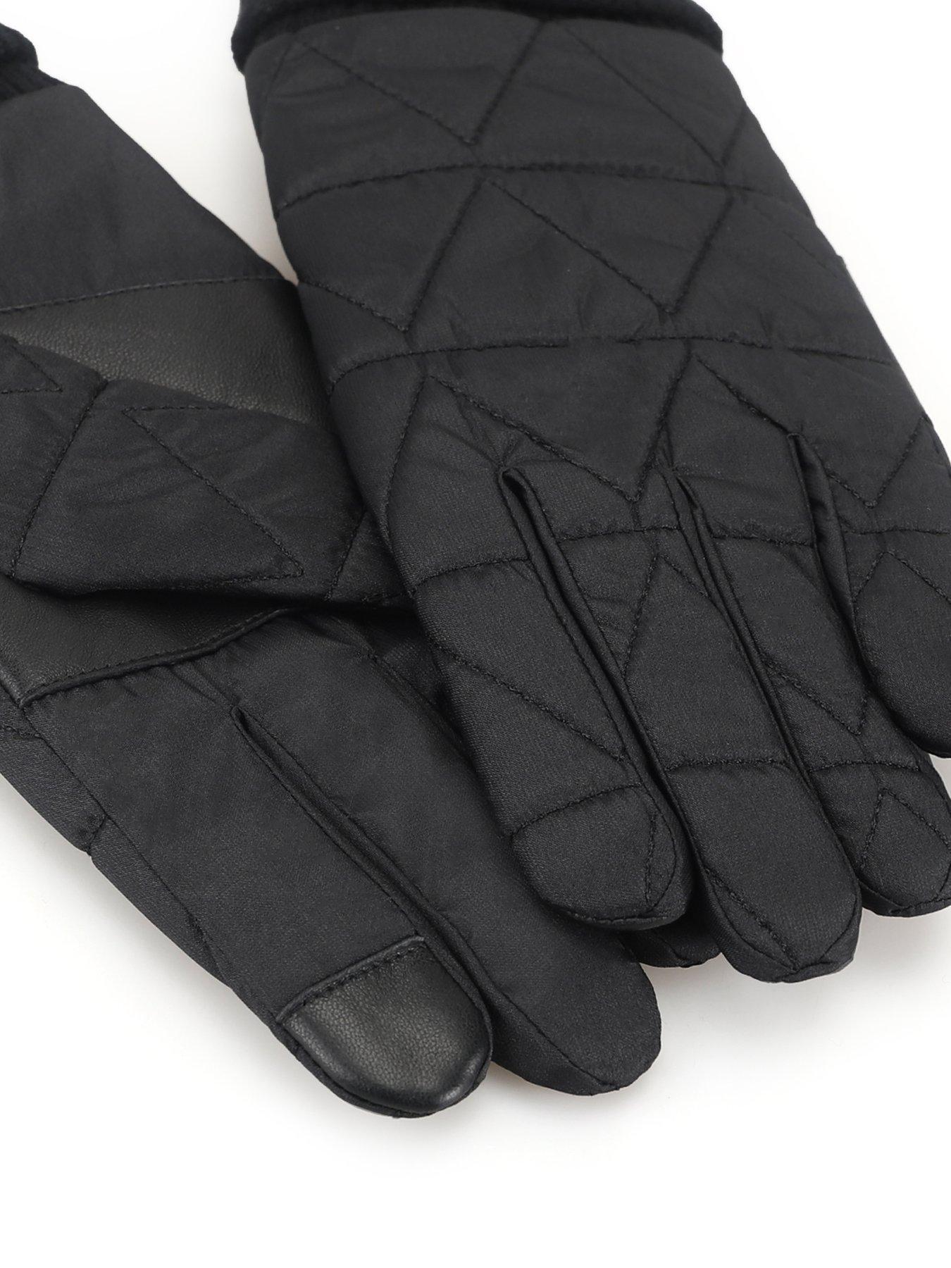 Image 3 of 5 of Totes Isotoner Mens Water Repellent Gloves With Smartouch - Black