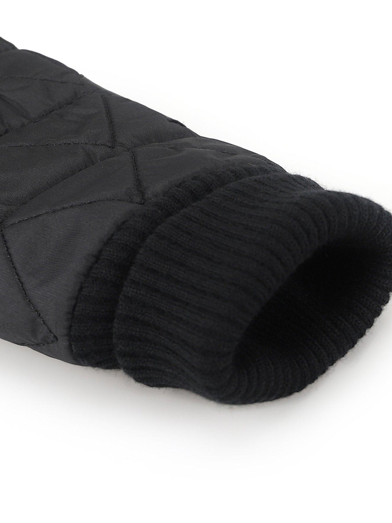 Image 4 of 5 of Totes Isotoner Mens Water Repellent Gloves With Smartouch - Black