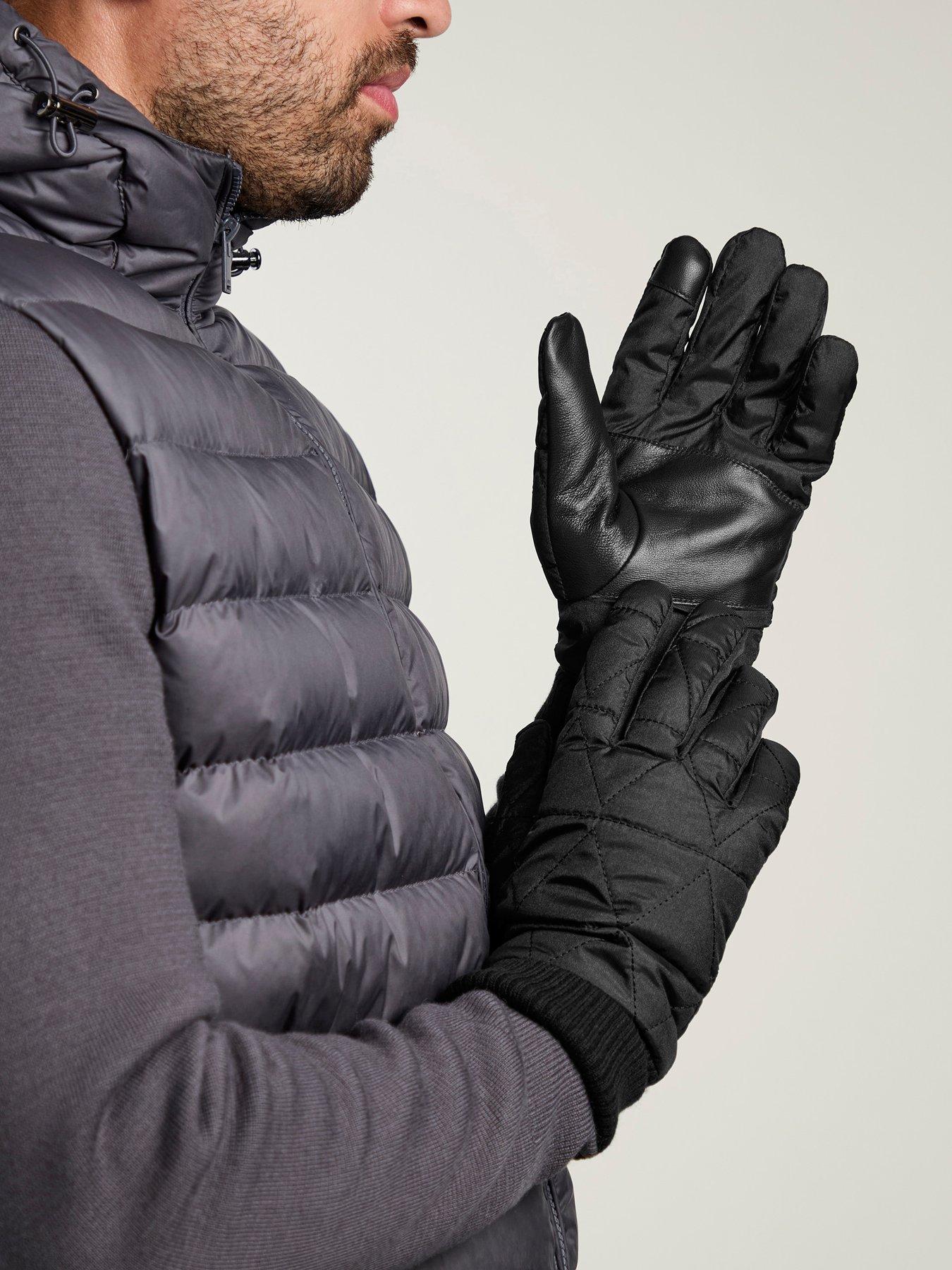 Image 5 of 5 of Totes Isotoner Mens Water Repellent Gloves With Smartouch - Black