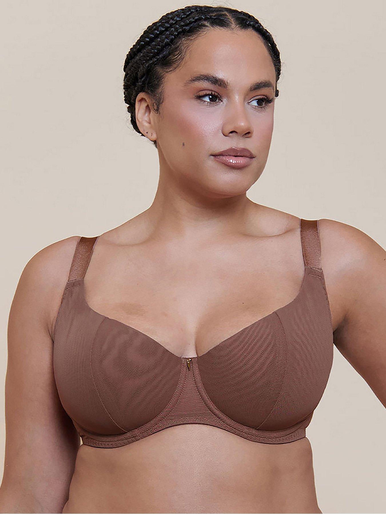 Image 1 of 6 of Curvy Kate Curvy Kate Cool Cat Scooped Multiway Balcony Bra - Coffee