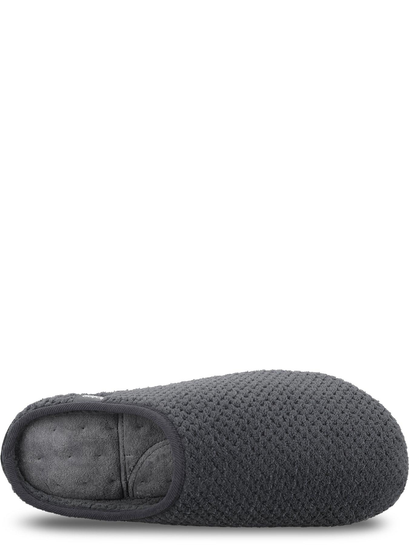 Image 2 of 5 of Totes Isotoner Mens Swept Back Popcorn Mule Slippers - Grey
