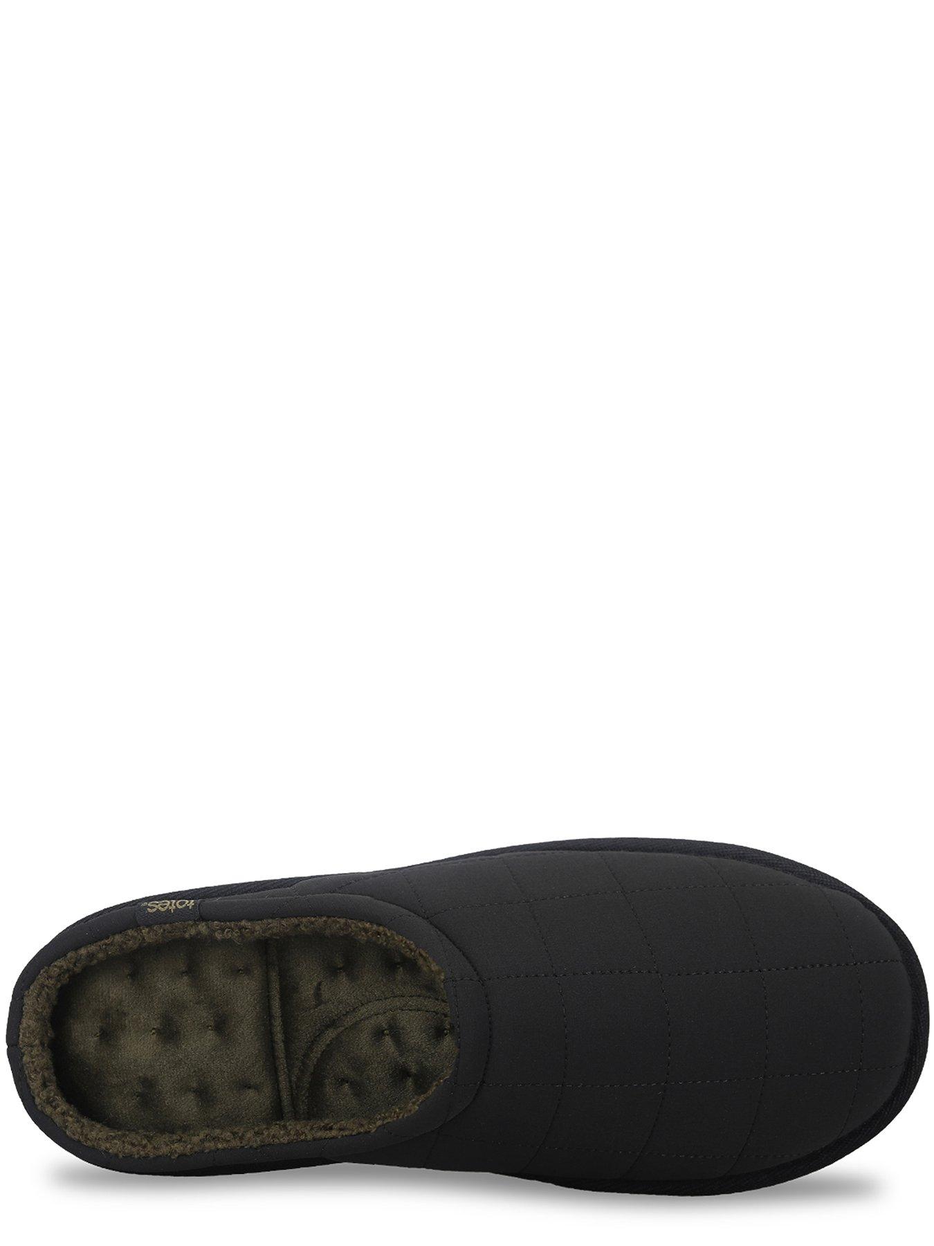 Image 3 of 5 of Totes Isotoner Mens Quilted Mule Slippers - Black
