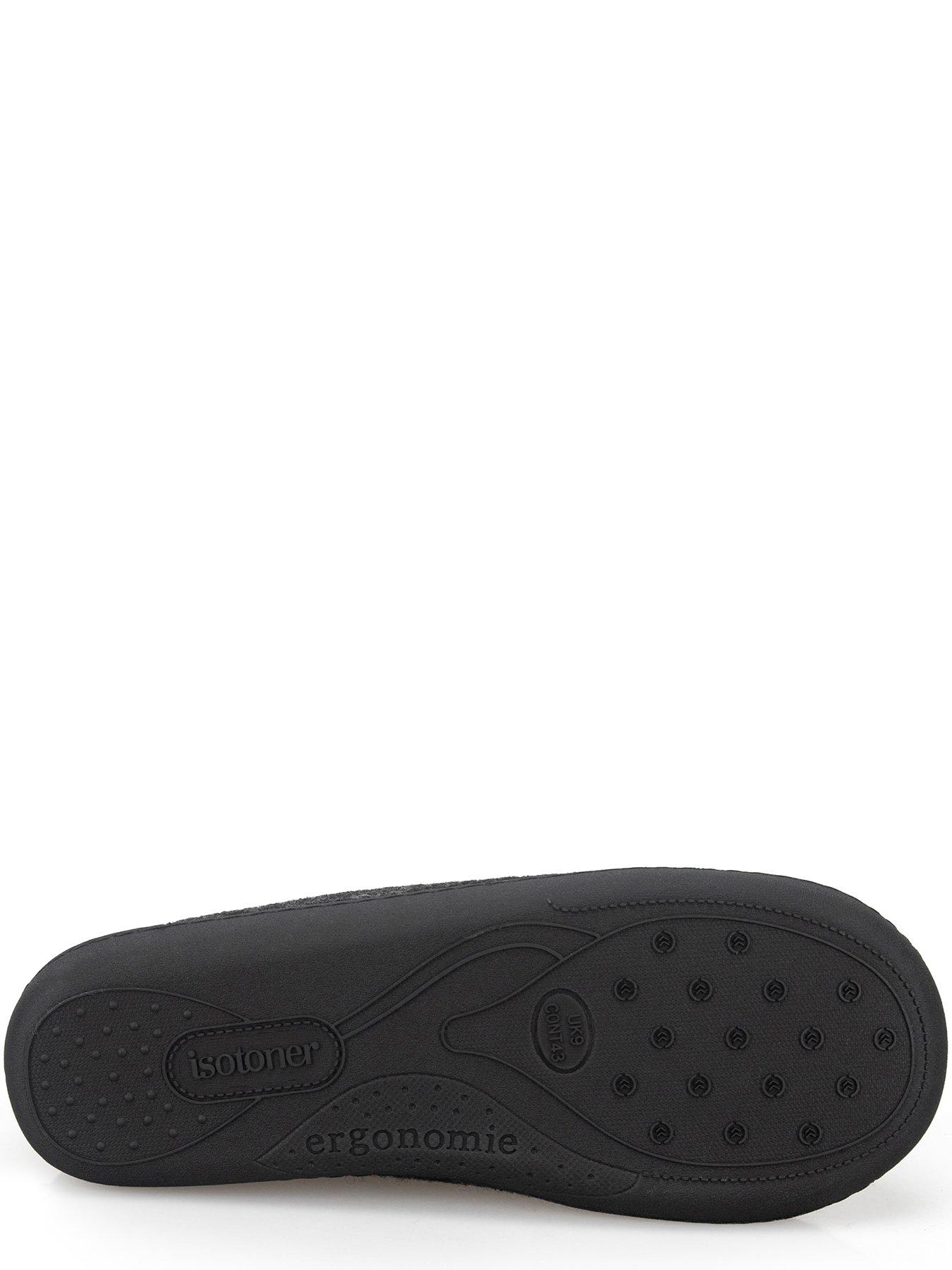 Image 4 of 5 of Totes Isotoner Mens Felt Full Back Slippers With Toggle - Black