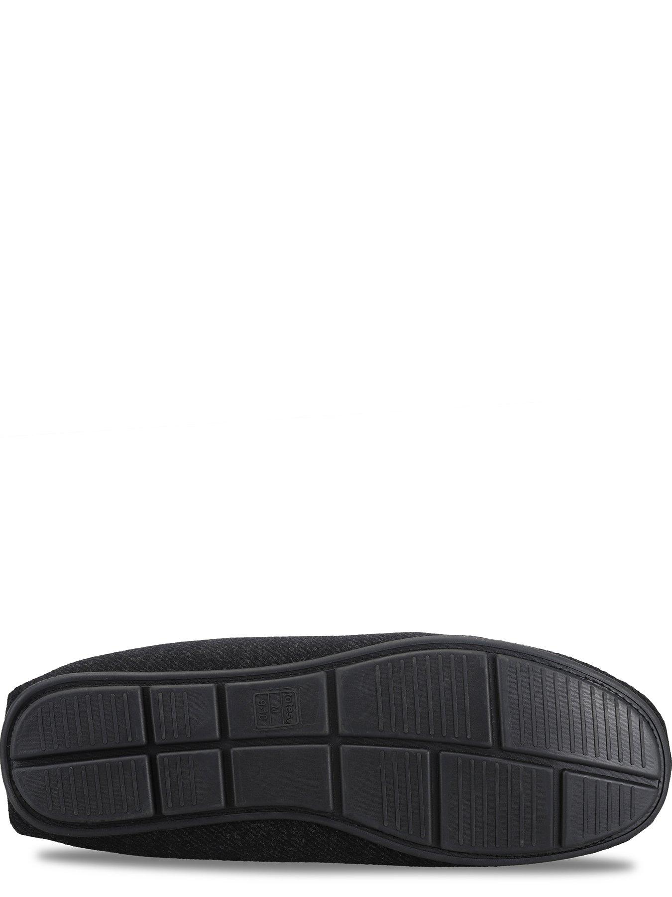 Image 3 of 5 of TOTES Totes Mens Soft Herringbone Moccasin Slippers - Grey