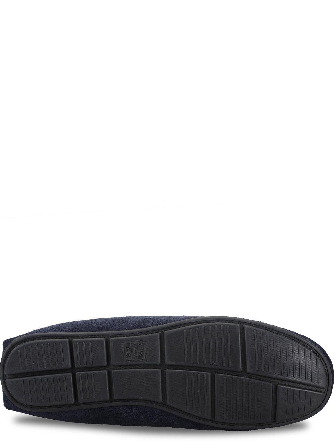 Image 3 of 5 of TOTES Totes Mens Suedette Moccasin Slippers - Blue