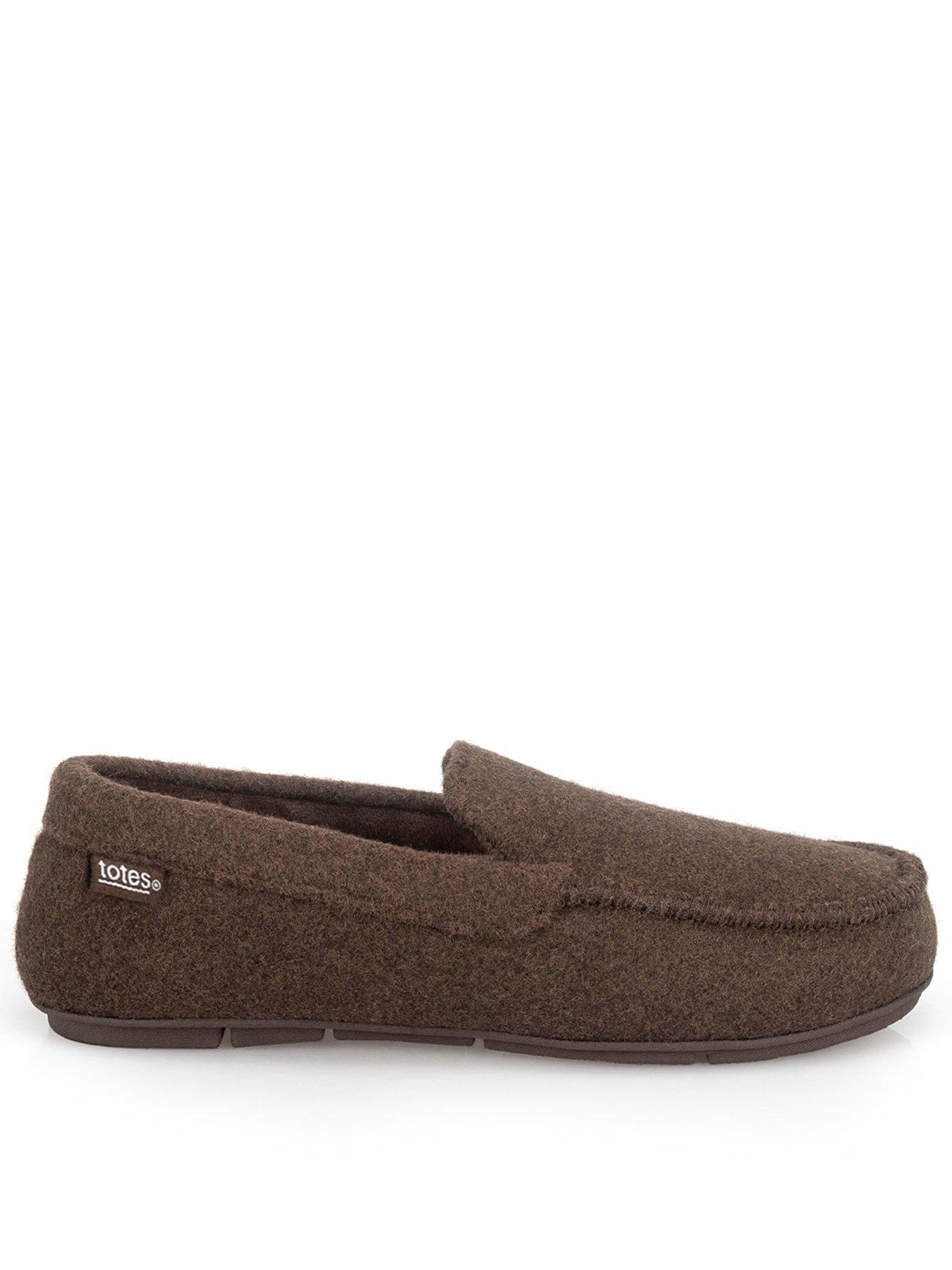 Image 1 of 5 of TOTES Totes Mens Felt Moccasin Slippers - Brown