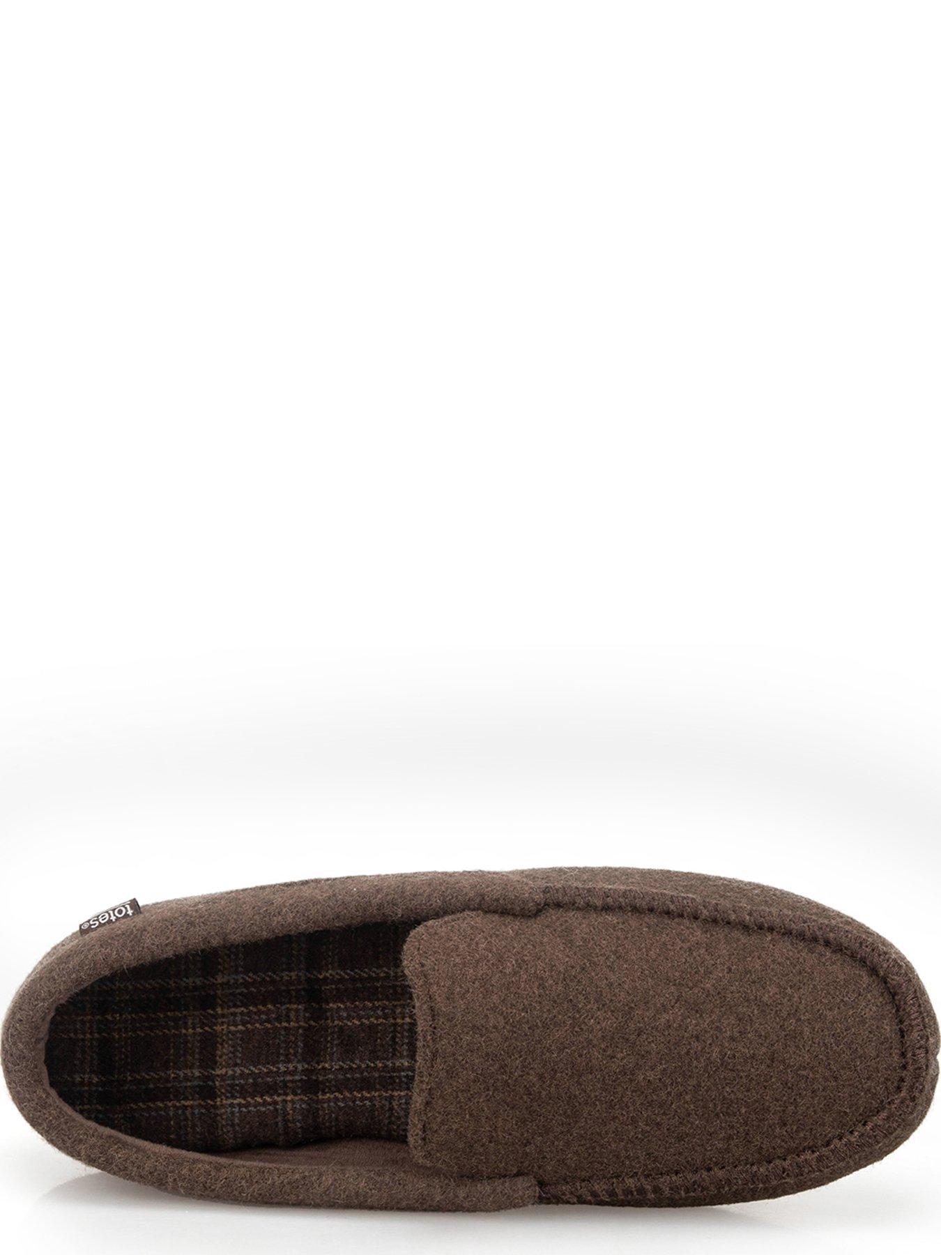 Image 2 of 5 of TOTES Totes Mens Felt Moccasin Slippers - Brown