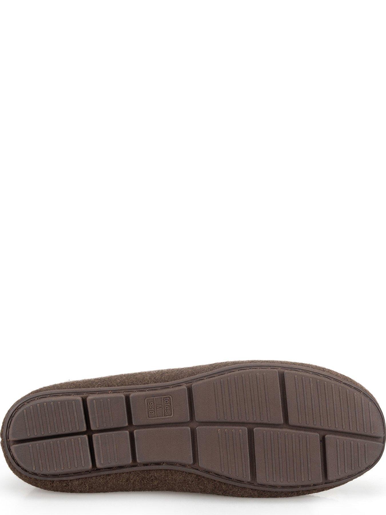 Image 3 of 5 of TOTES Totes Mens Felt Moccasin Slippers - Brown