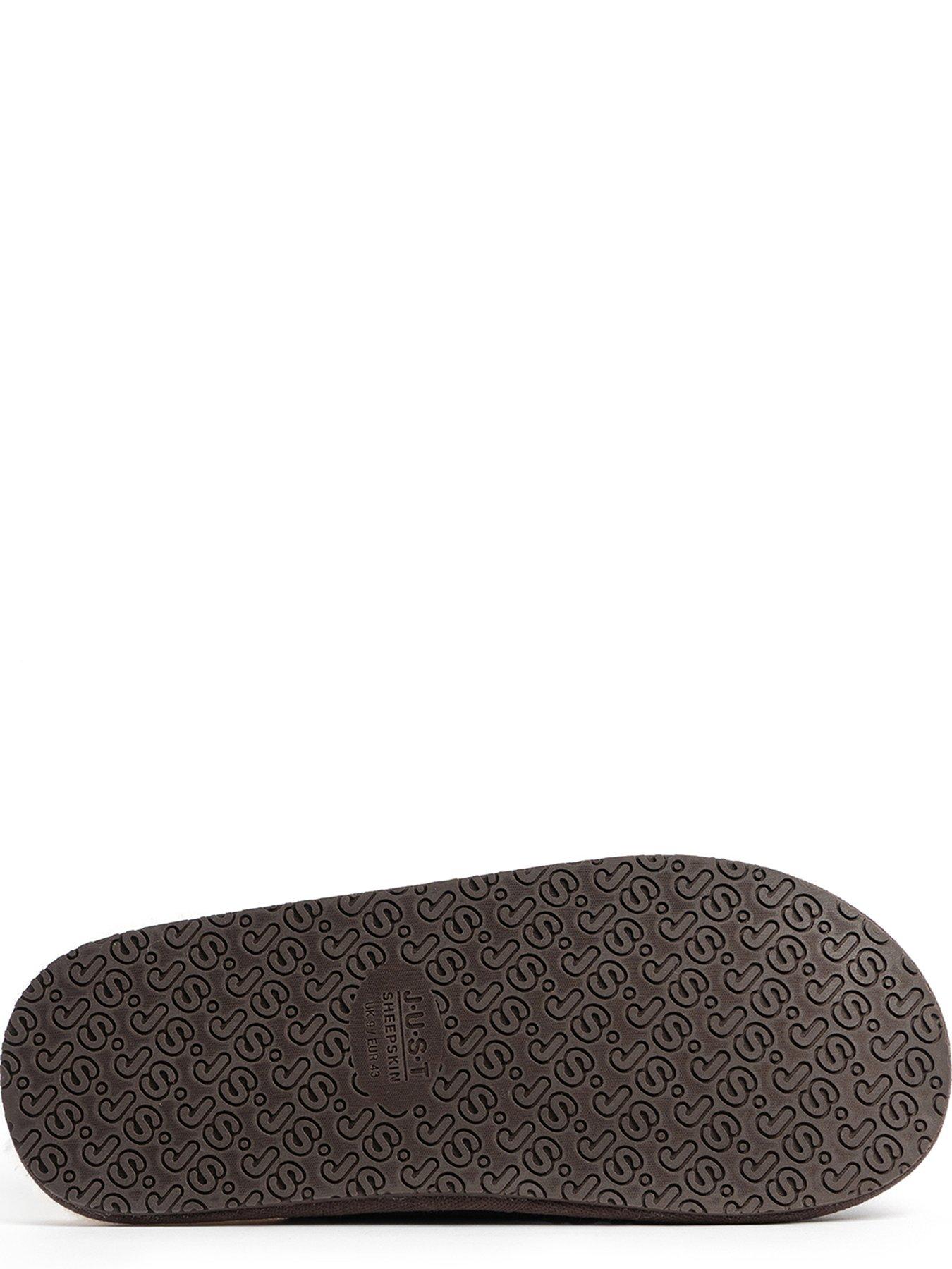 Image 3 of 5 of Just Sheepskin Mens Jude Sheepskin Lined Mule Slippers - Chocolate