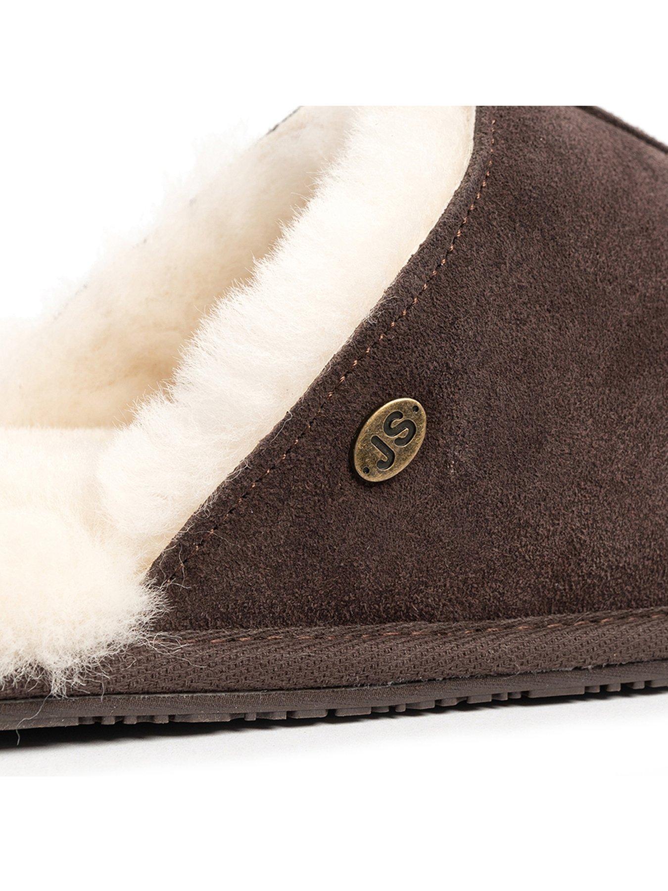 Image 4 of 5 of Just Sheepskin Mens Jude Sheepskin Lined Mule Slippers - Chocolate