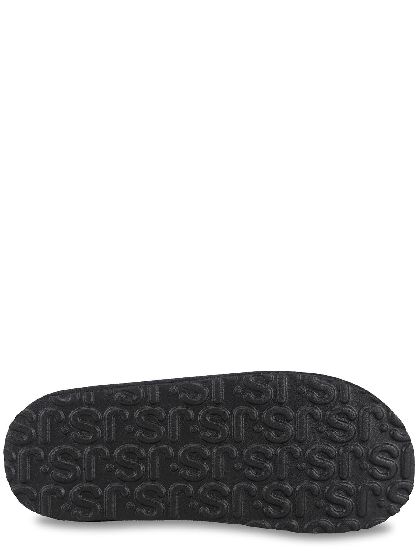 Image 3 of 5 of Just Sheepskin Mens Louis Genuine Sheepskin Suede Mule Slippers - Black